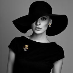 Marcel Boucher Perlentraube Demi-Parure Brosche und Ohrringe Set:: um 1960