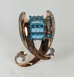 Marcel Boucher Retro Aquamarine Clip