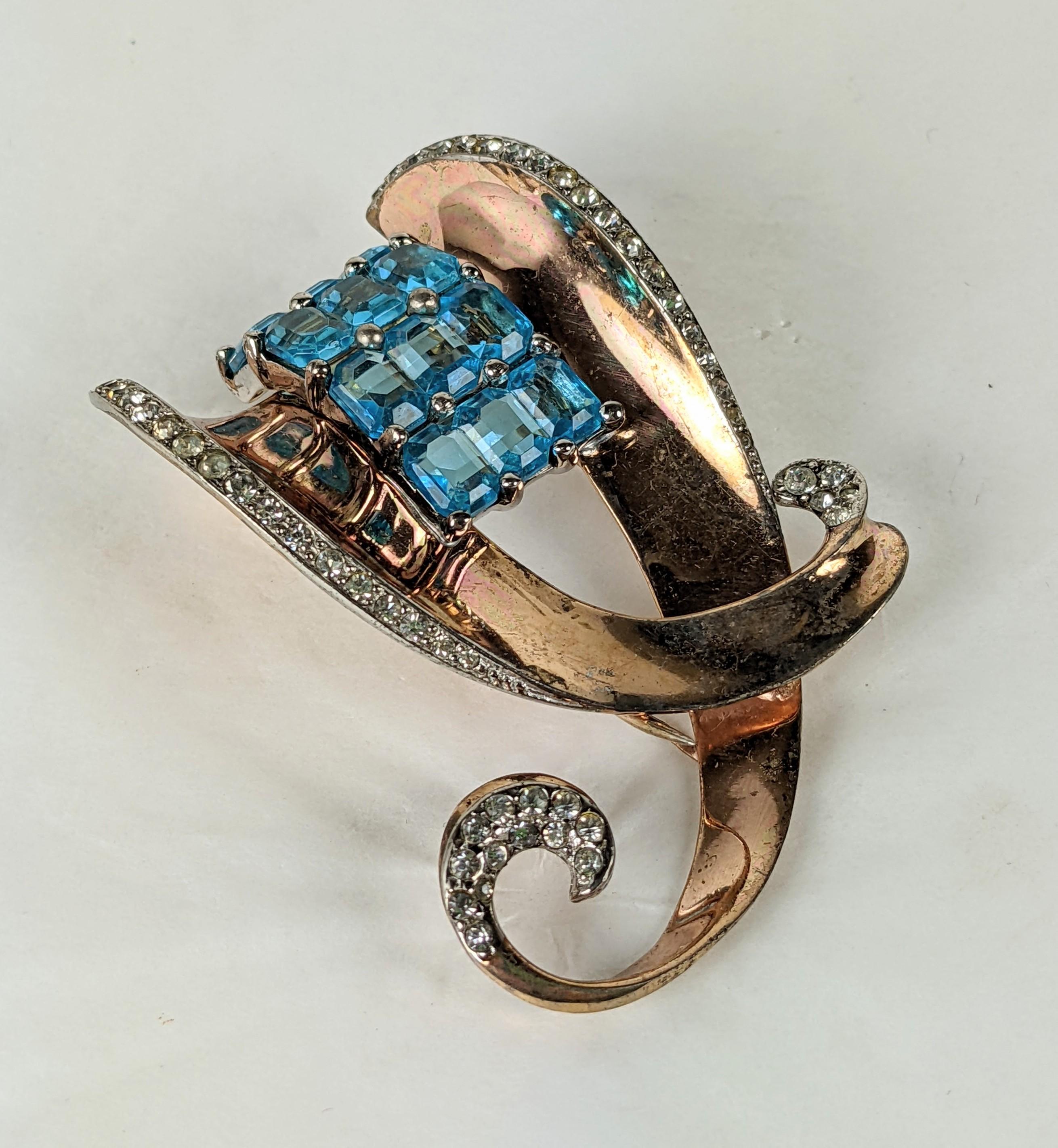 Marcel Boucher Retro Aquamarine Clip In Excellent Condition For Sale In New York, NY