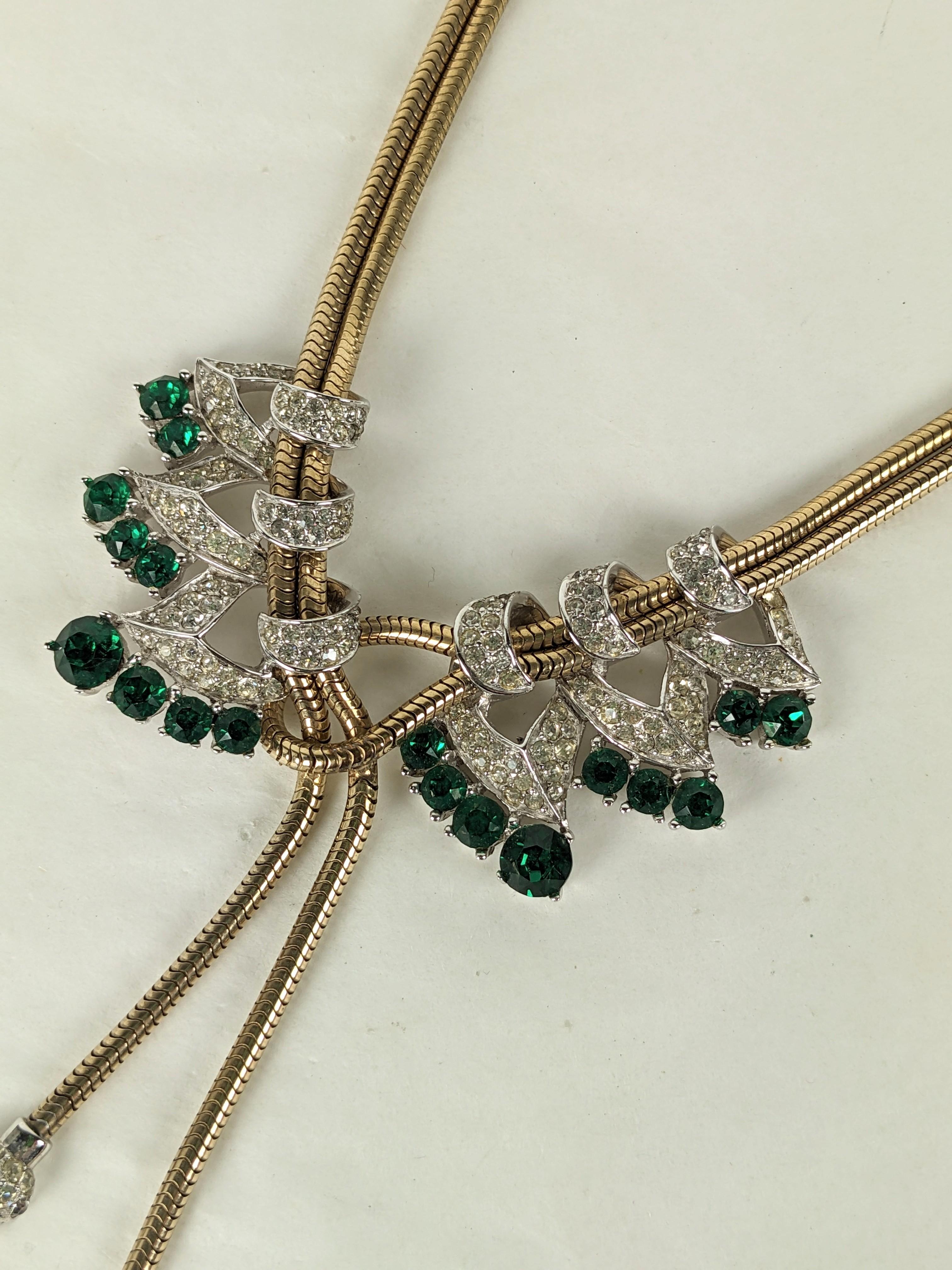 Marcel Boucher Retro Emerald Paste Parure In condizioni buone in vendita a New York, NY