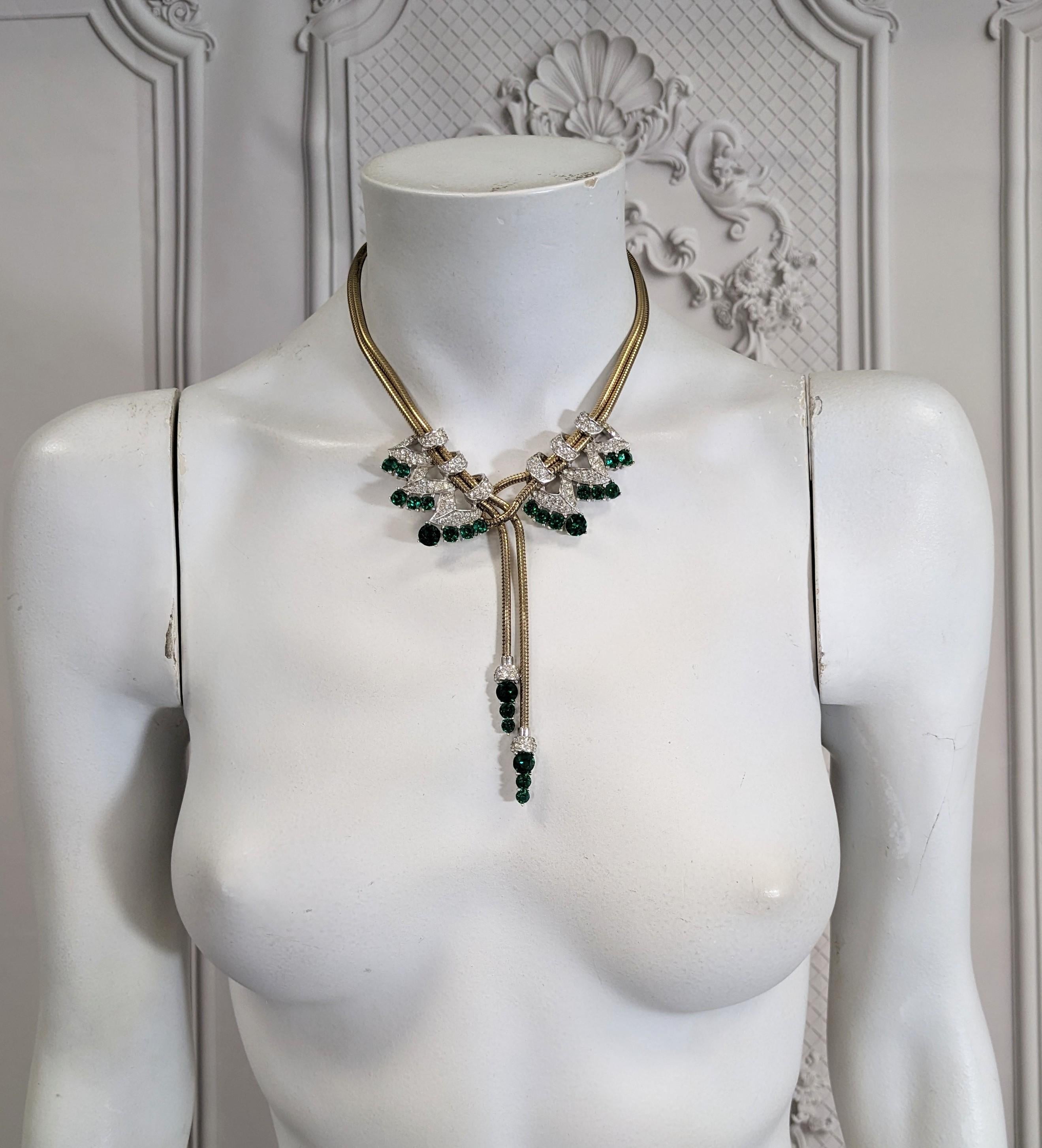 Marcel Boucher Retro Emerald Paste Parure For Sale 2