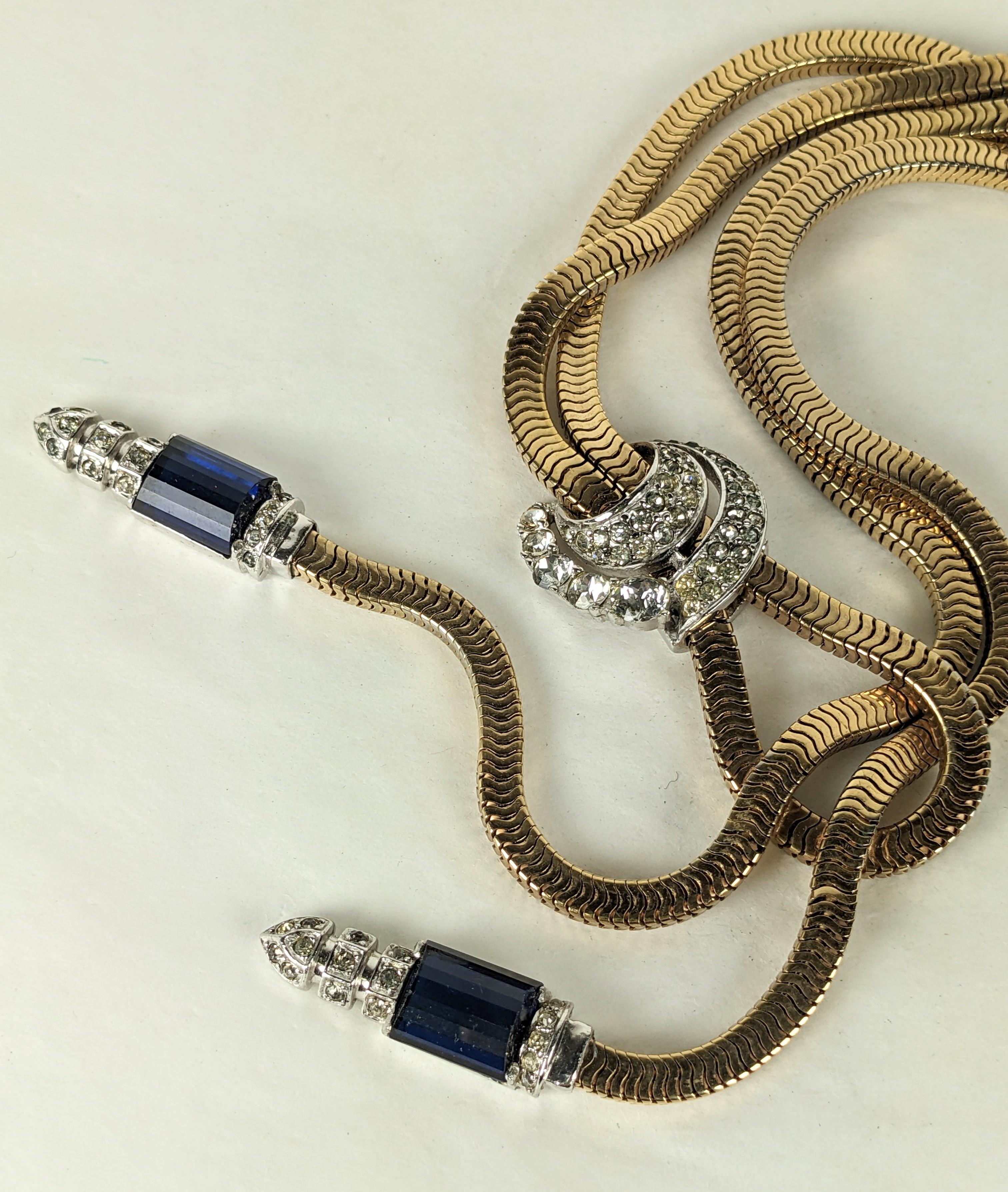 Marcel Boucher Retro Gas Pipe Pendant Necklace In Good Condition For Sale In New York, NY