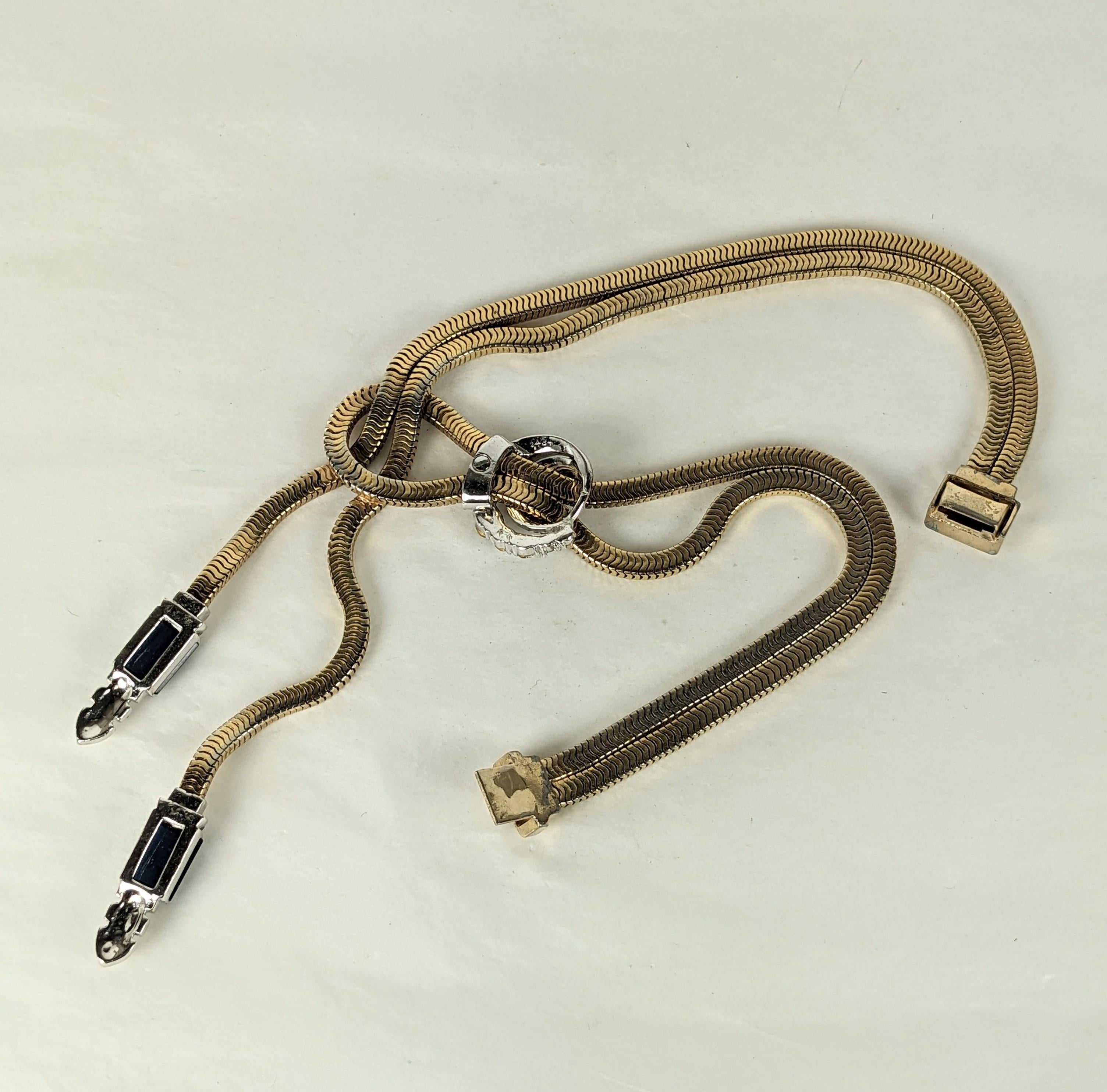 Women's or Men's Marcel Boucher Retro Gas Pipe Pendant Necklace For Sale