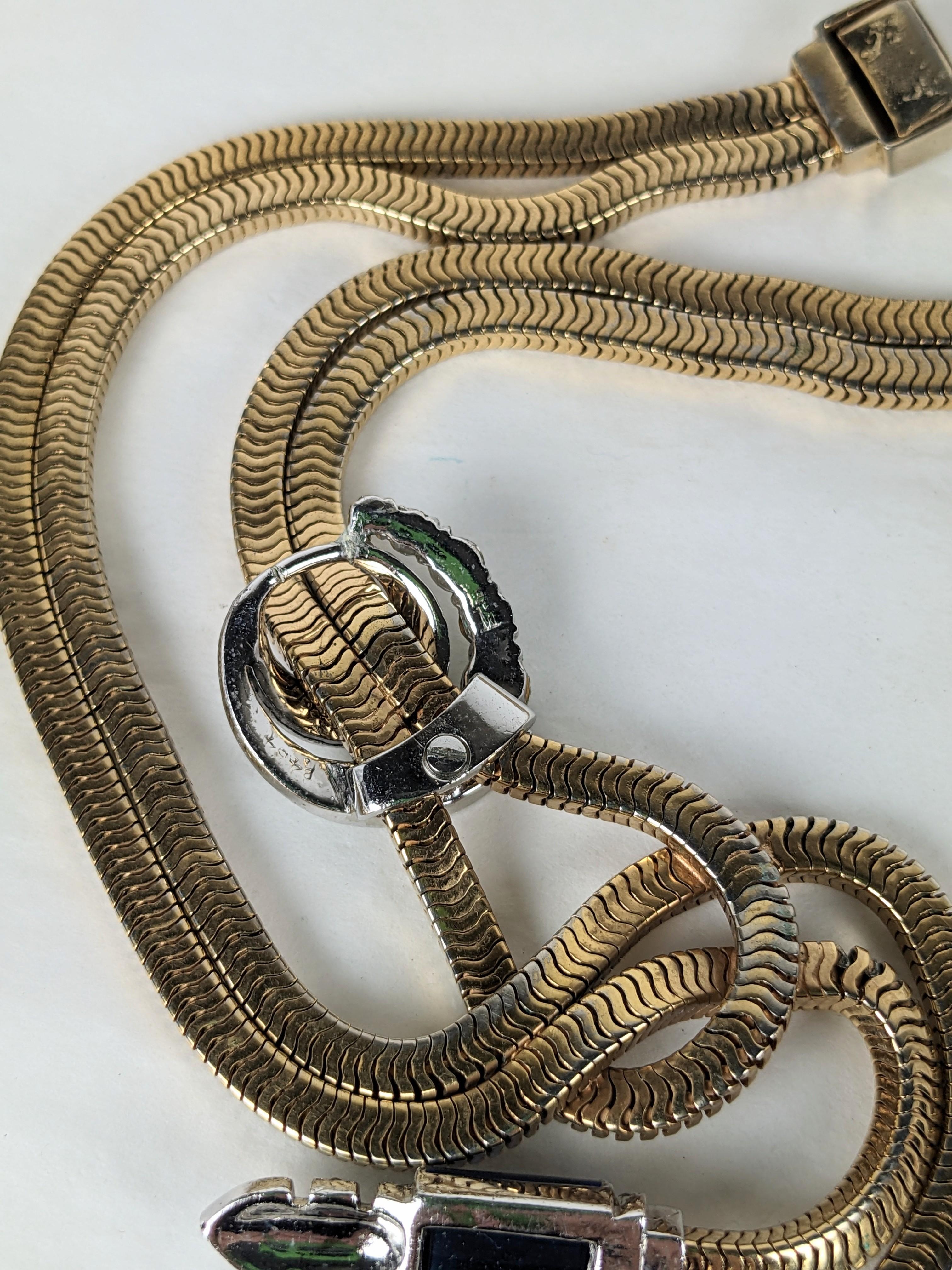 Marcel Boucher Retro Gas Pipe Pendant Necklace For Sale 1