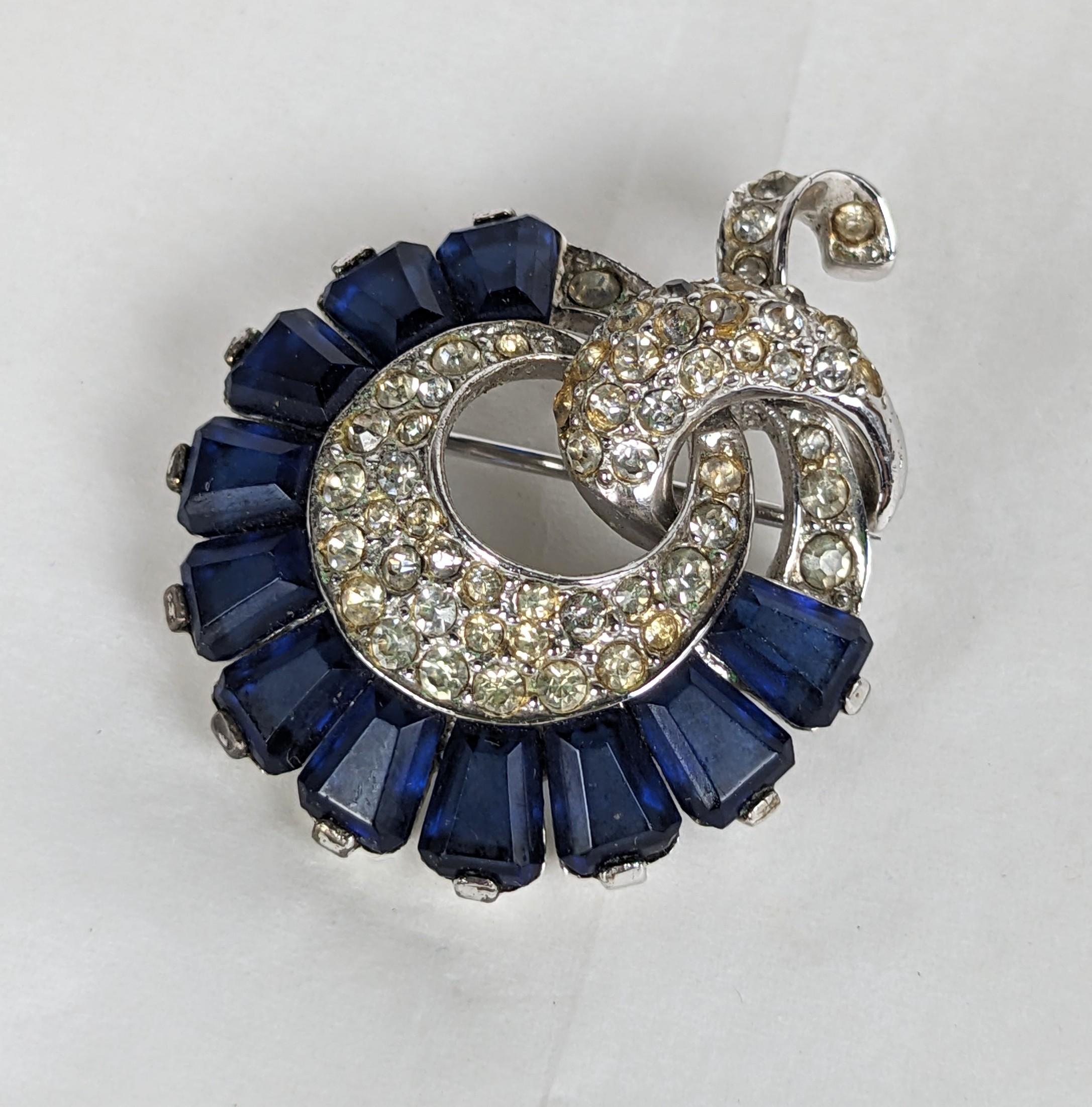 Marcel Boucher Retro Swirl Brooch For Sale 1