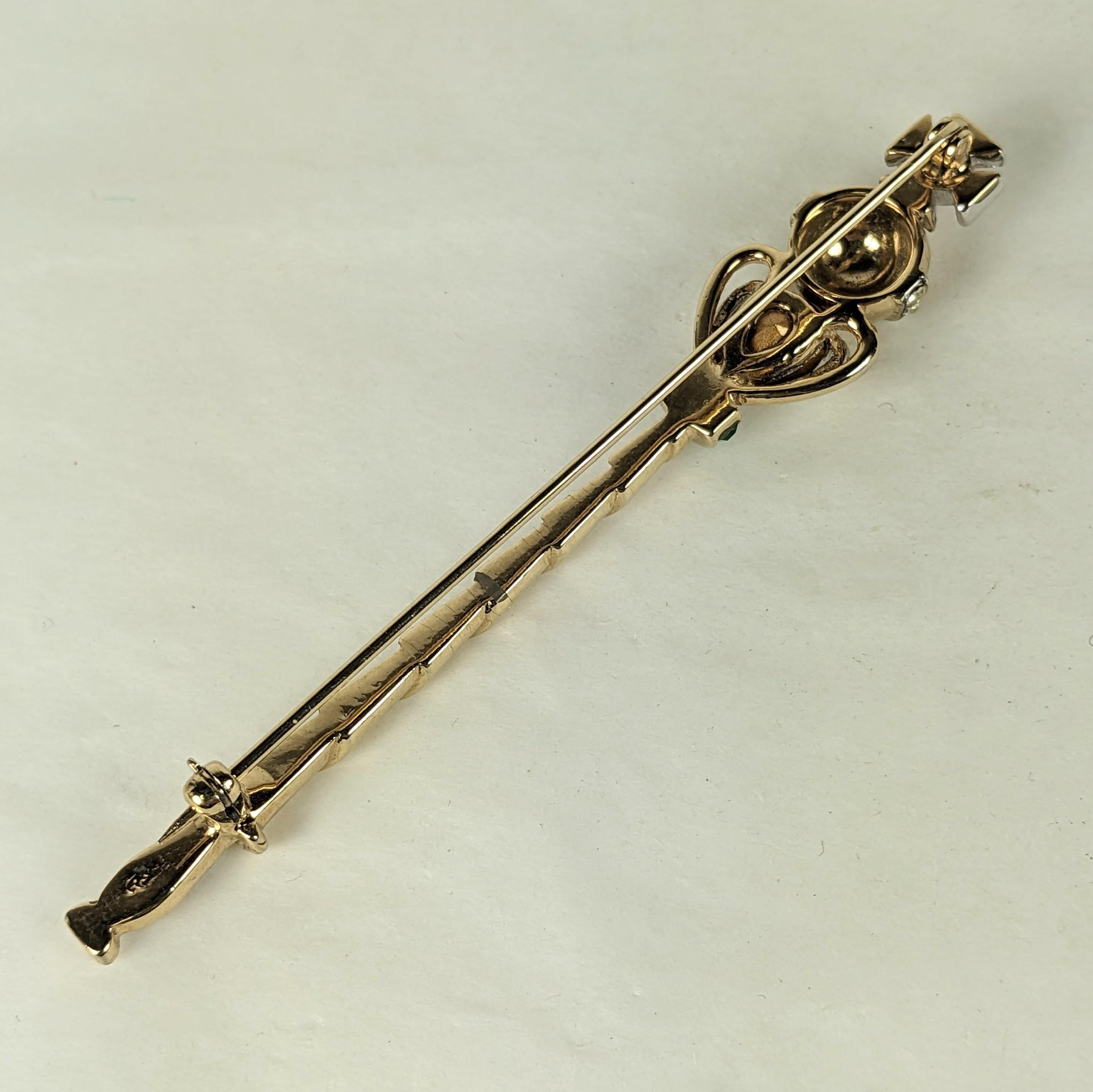 Marcel Boucher Broche sceptre royal Excellent état - En vente à New York, NY