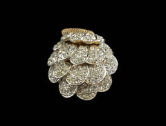 MARCEL BOUCHER - Vintage Pavé Set Rhinestone Brooch - Signed - U.S. - Circa 1965