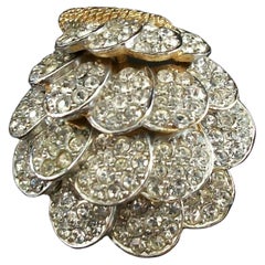 MARCEL BOUCHER - Vintage Pavé Set Strass Brosche - Signiert - U.S. - CIRCA 1965