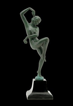 Marcel BOURAINE French Art Deco Dancer Sculpture 1920