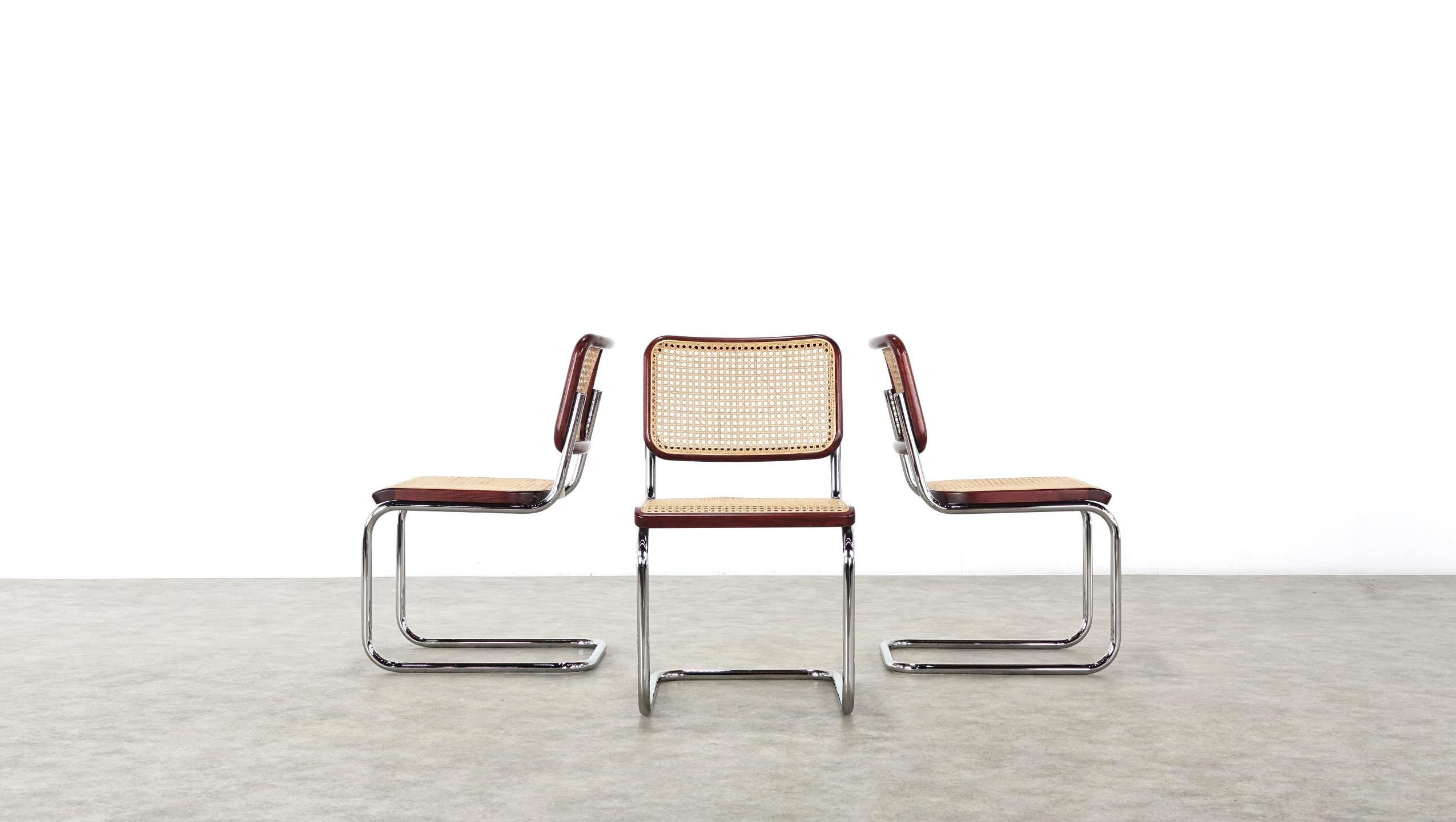 Marcel Breuer 4 Cantilever Chairs 'S32' for Thonet 5