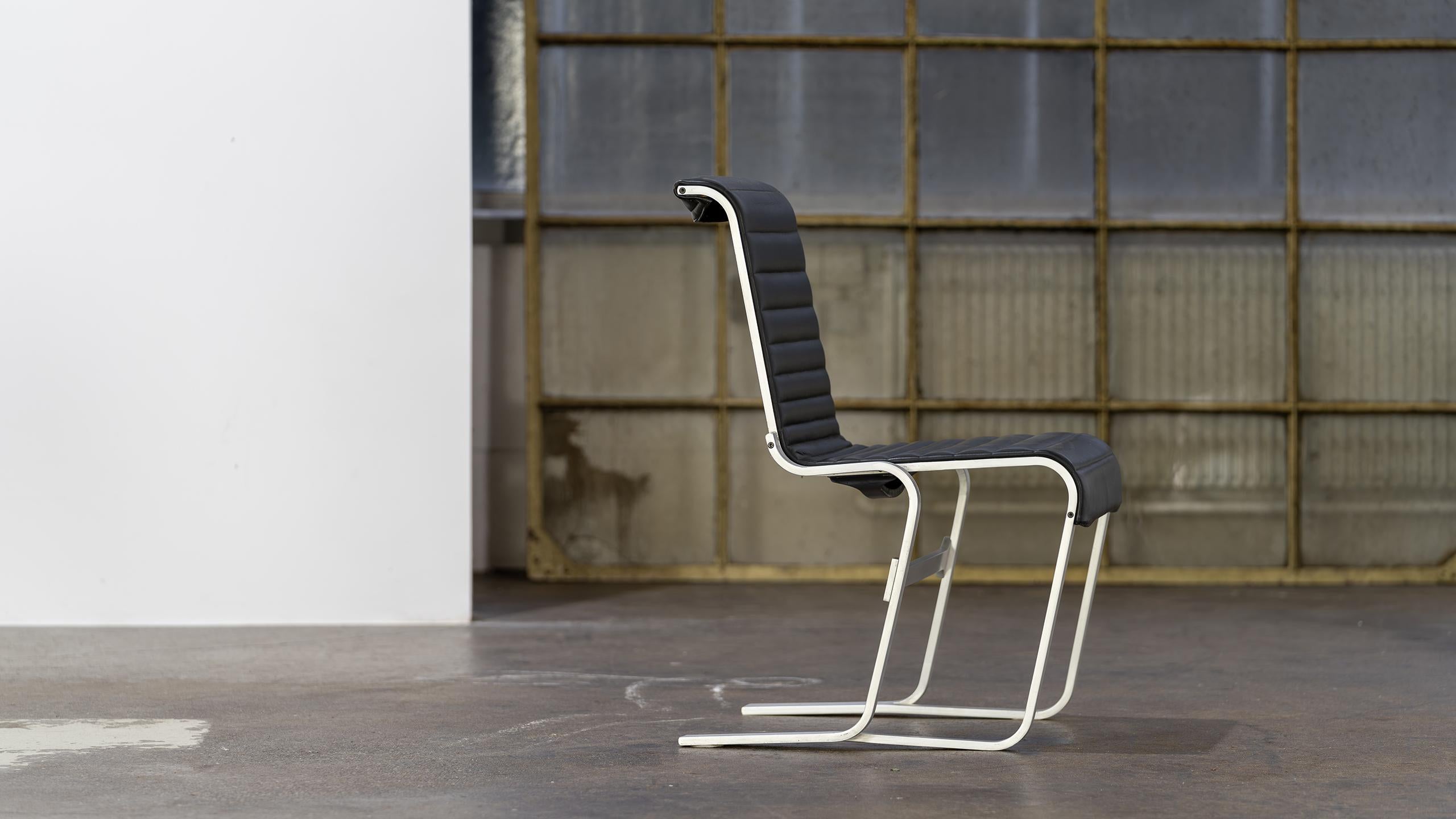 Marcel Breuer Aluminium Chair 1933 ICF Cadsana Italy MoMa Museum Bauhaus Black For Sale 3
