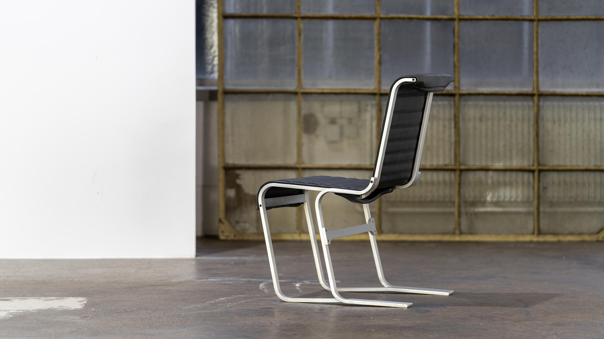 Marcel Breuer Aluminium Chair 1933 ICF Cadsana Italy MoMa Museum Bauhaus Black For Sale 6