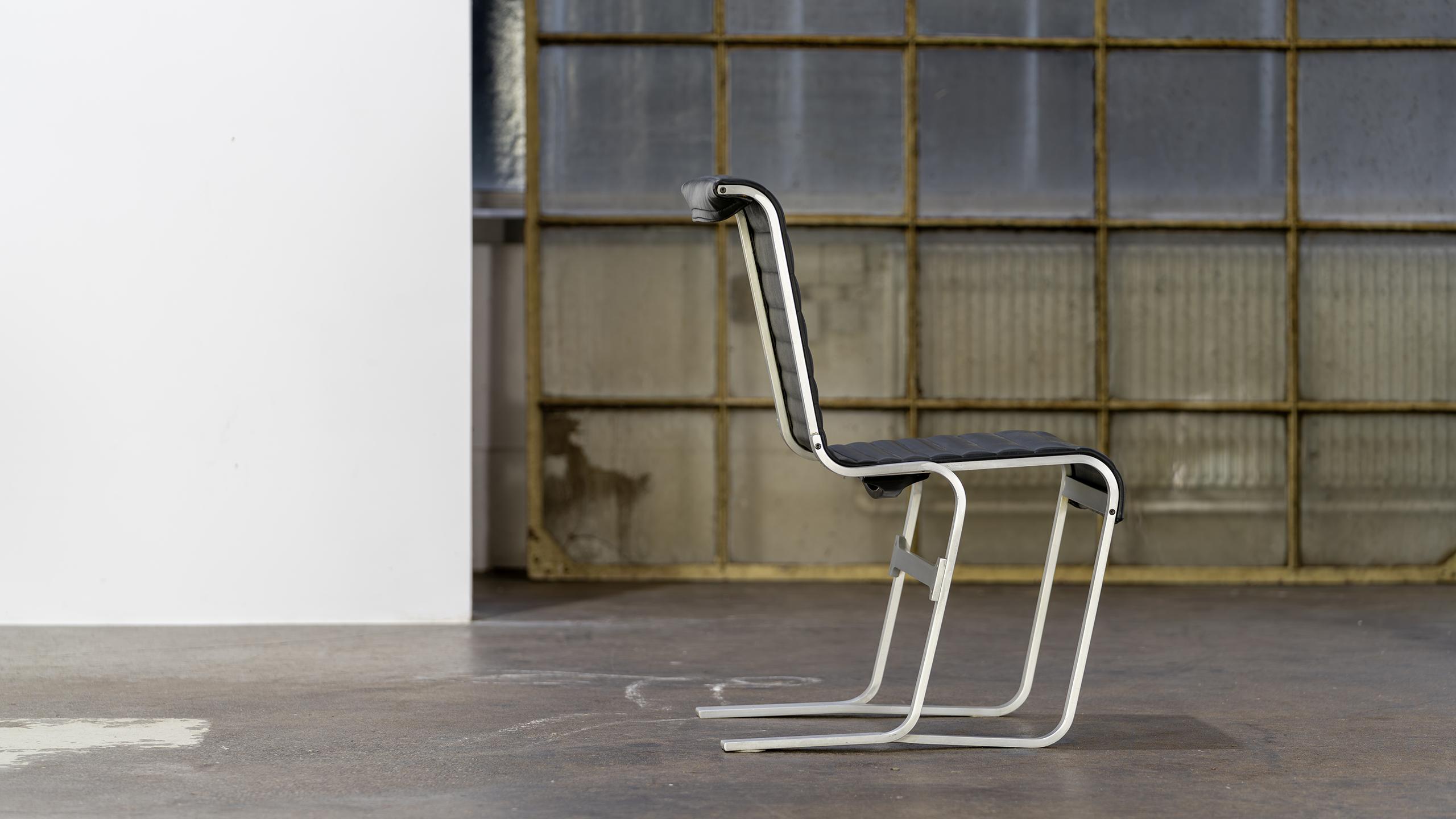Marcel Breuer Aluminium Chair 1933 ICF Cadsana Italy MoMa Museum Bauhaus Black For Sale 1