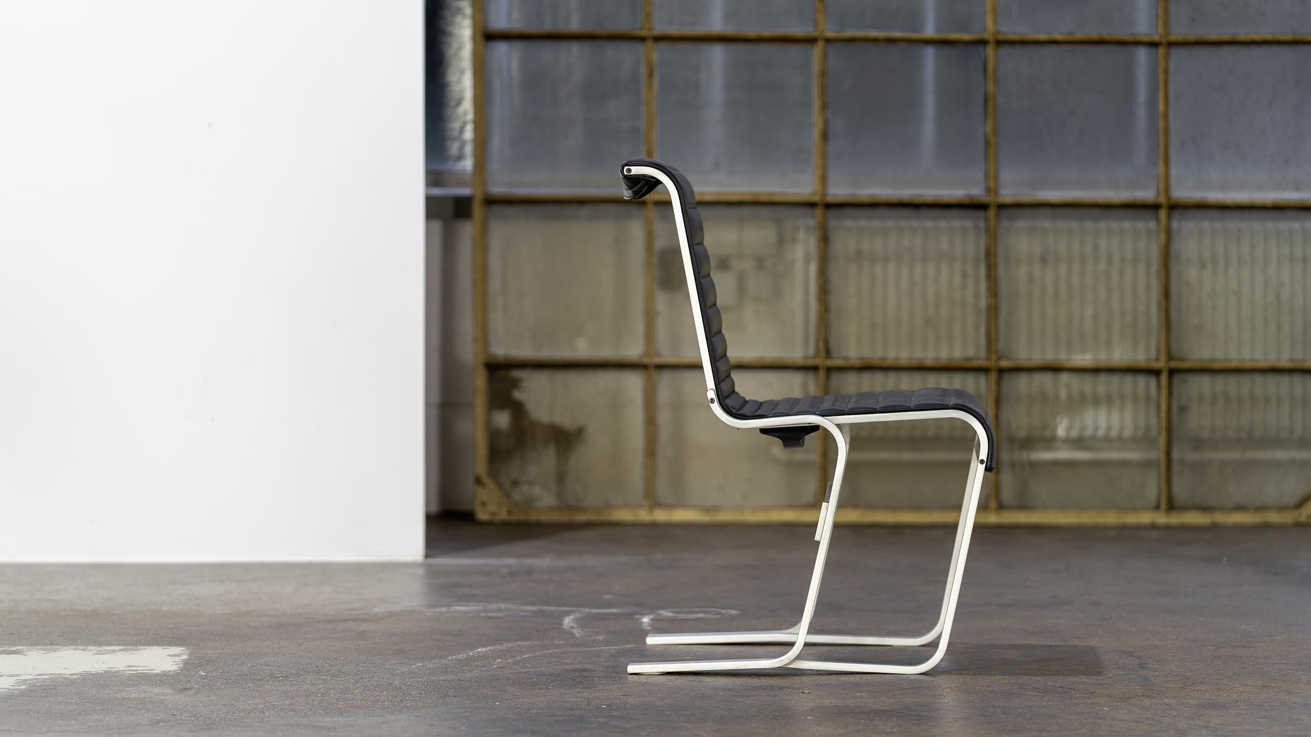 Marcel Breuer Aluminium Chair 1933 ICF Cadsana Italy MoMa Museum Bauhaus Black For Sale 2