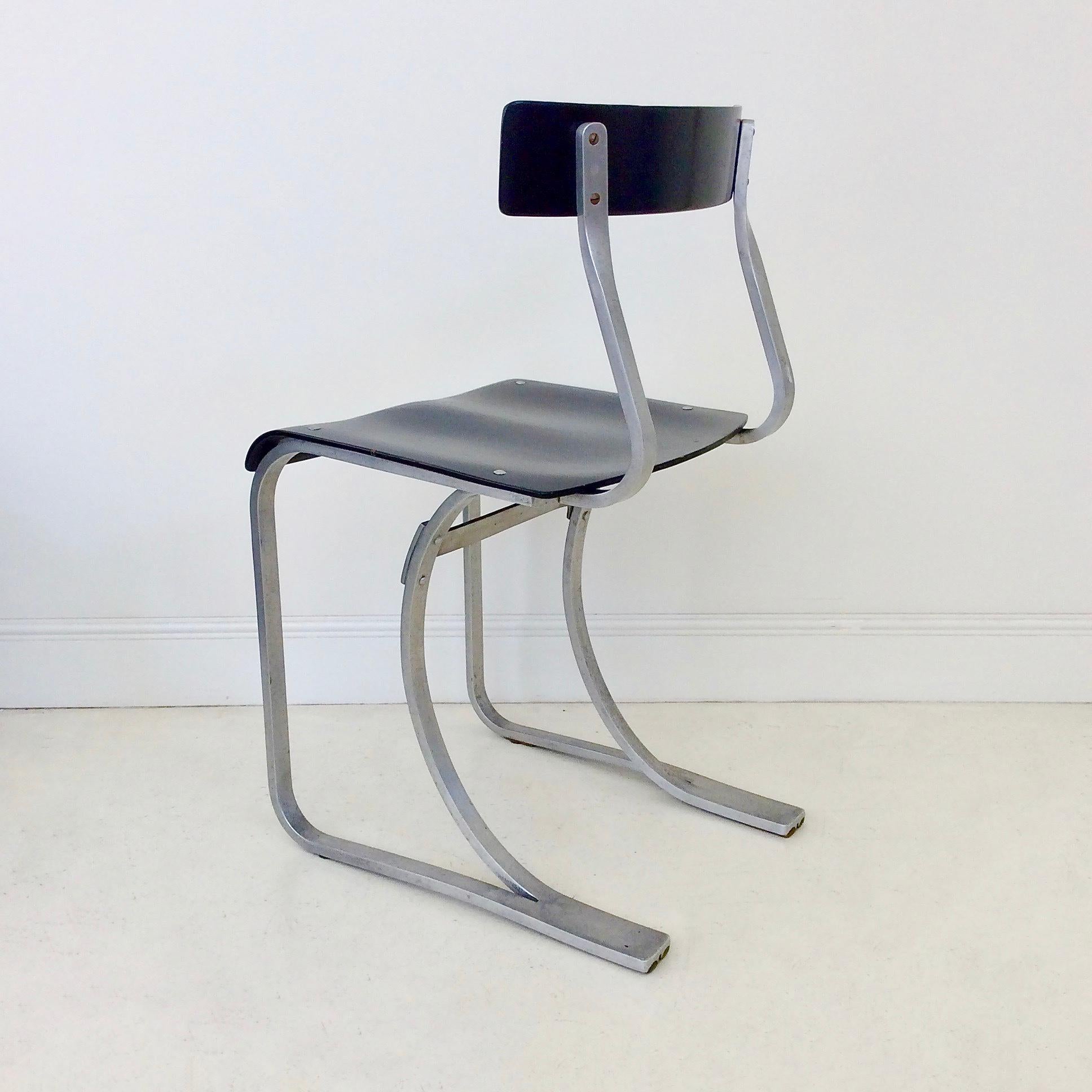 Aluminiumstuhl von Marcel Breuer, Modell Nr.WB 301, um 1932 (Schweizerisch)