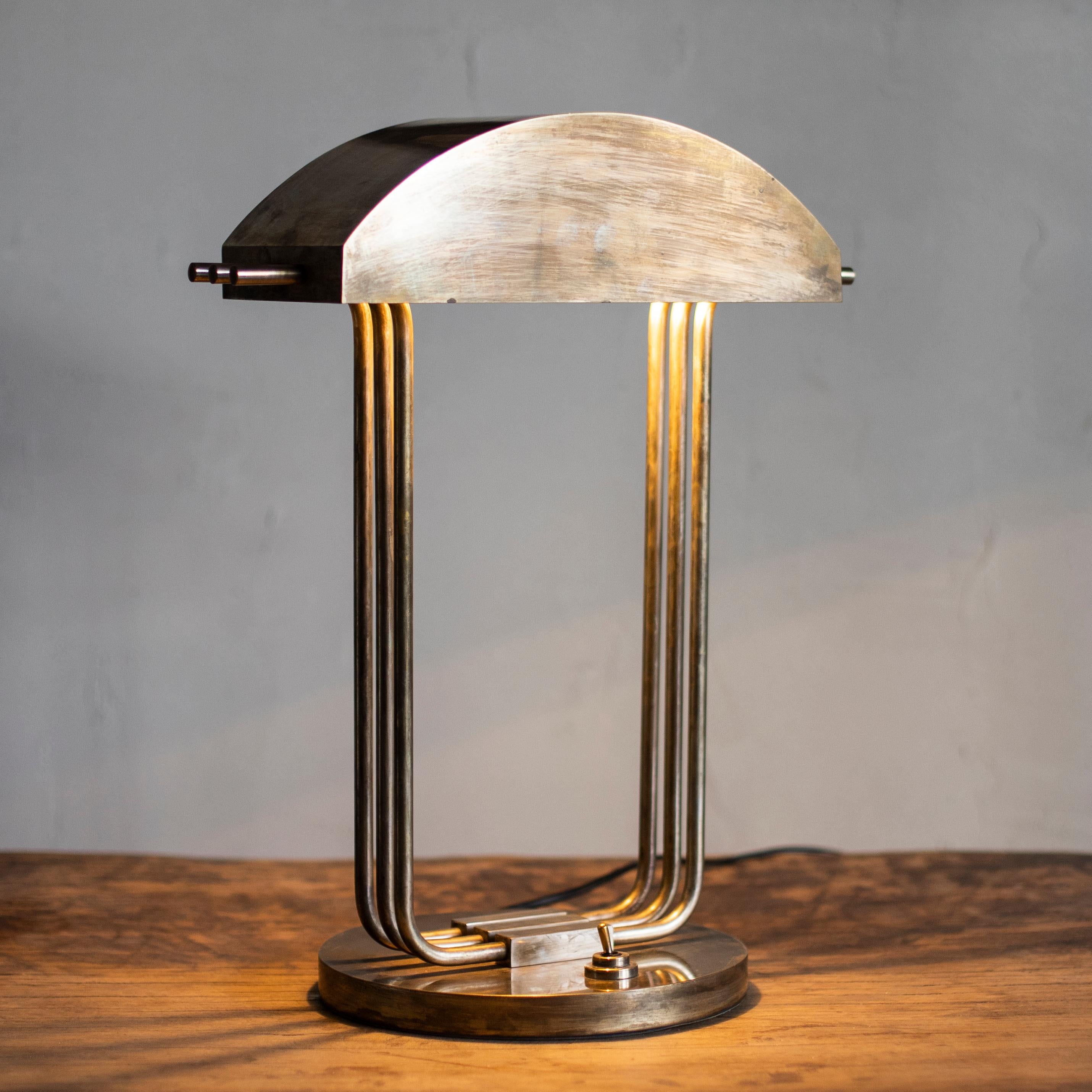 French Marcel Breuer Art Deco Desk Lamp, 1925, Paris