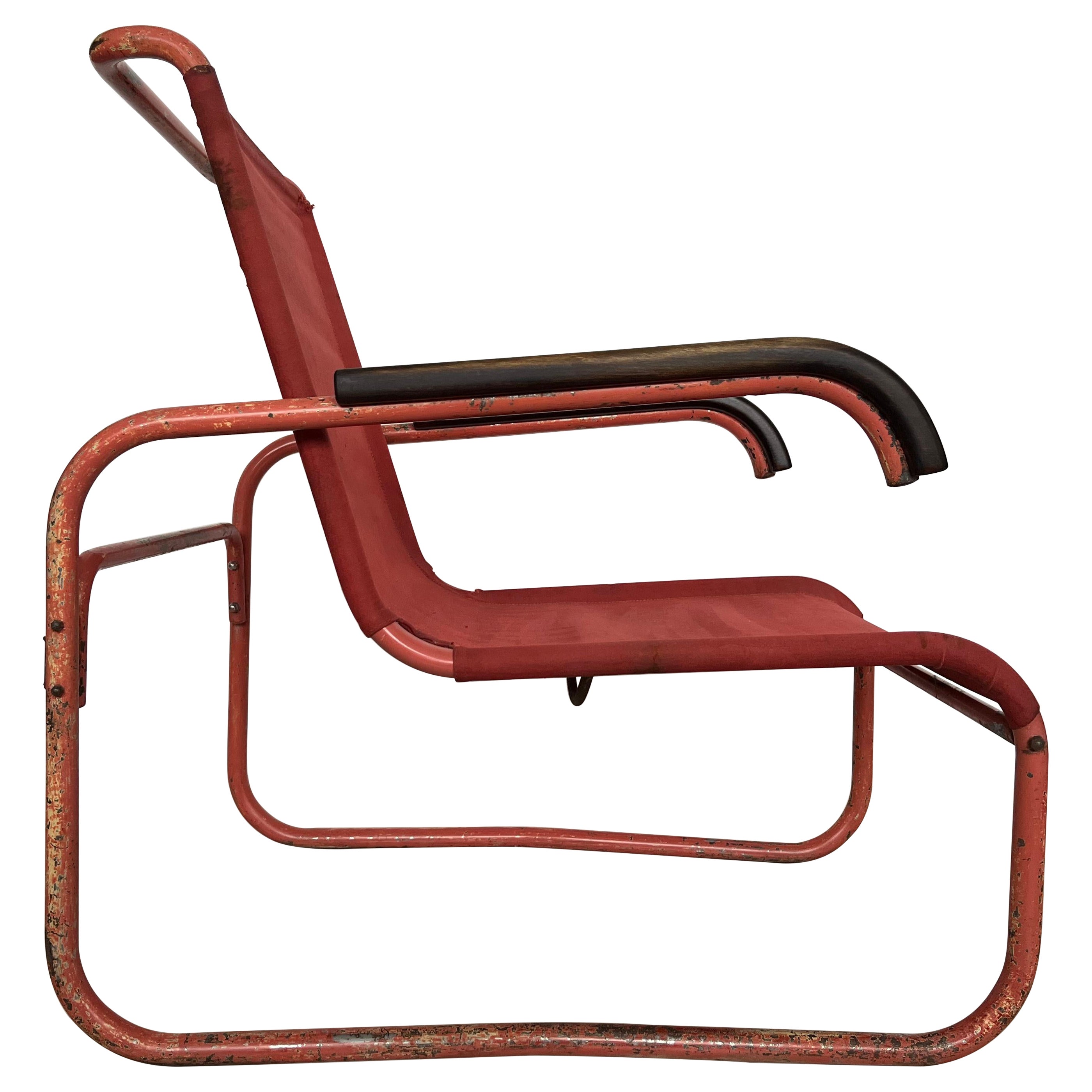 Marcel Breuer B 35 Armchair in Original Pink Colour by Mucke Melder, 1930s