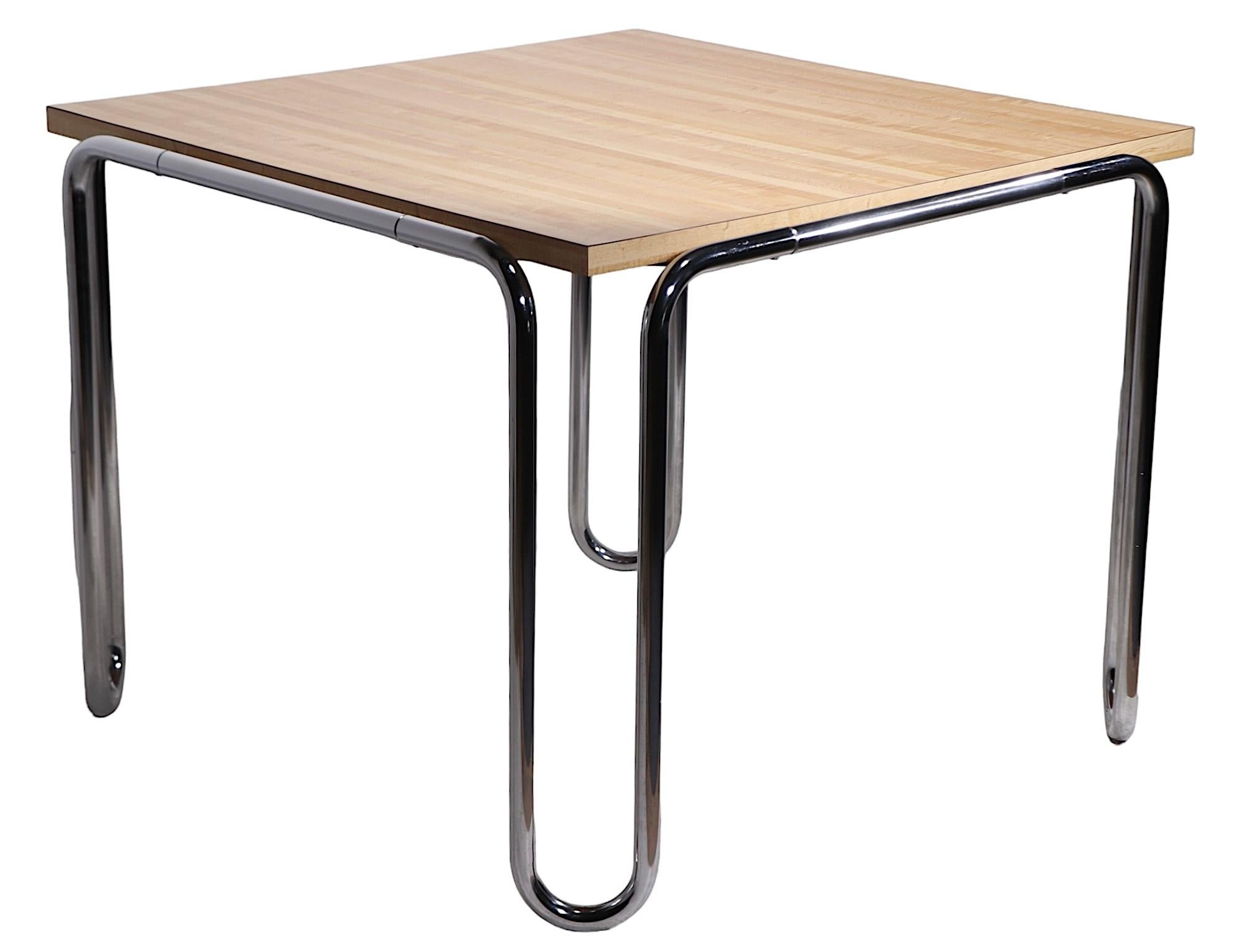 Marcel Breuer B10 Tubular Chrome Dining Table 5