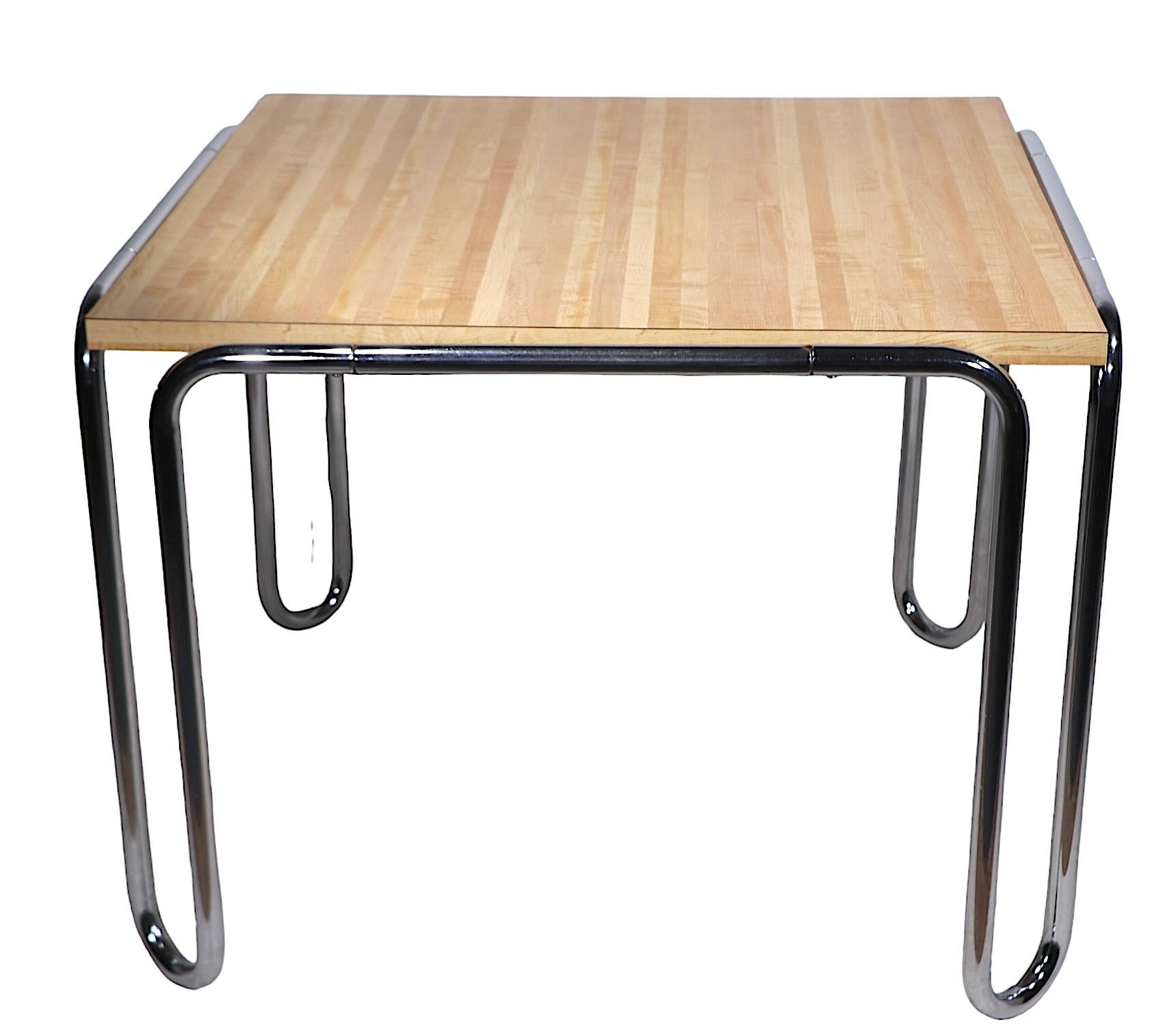 Marcel Breuer B10 Tubular Chrome Dining Table 1