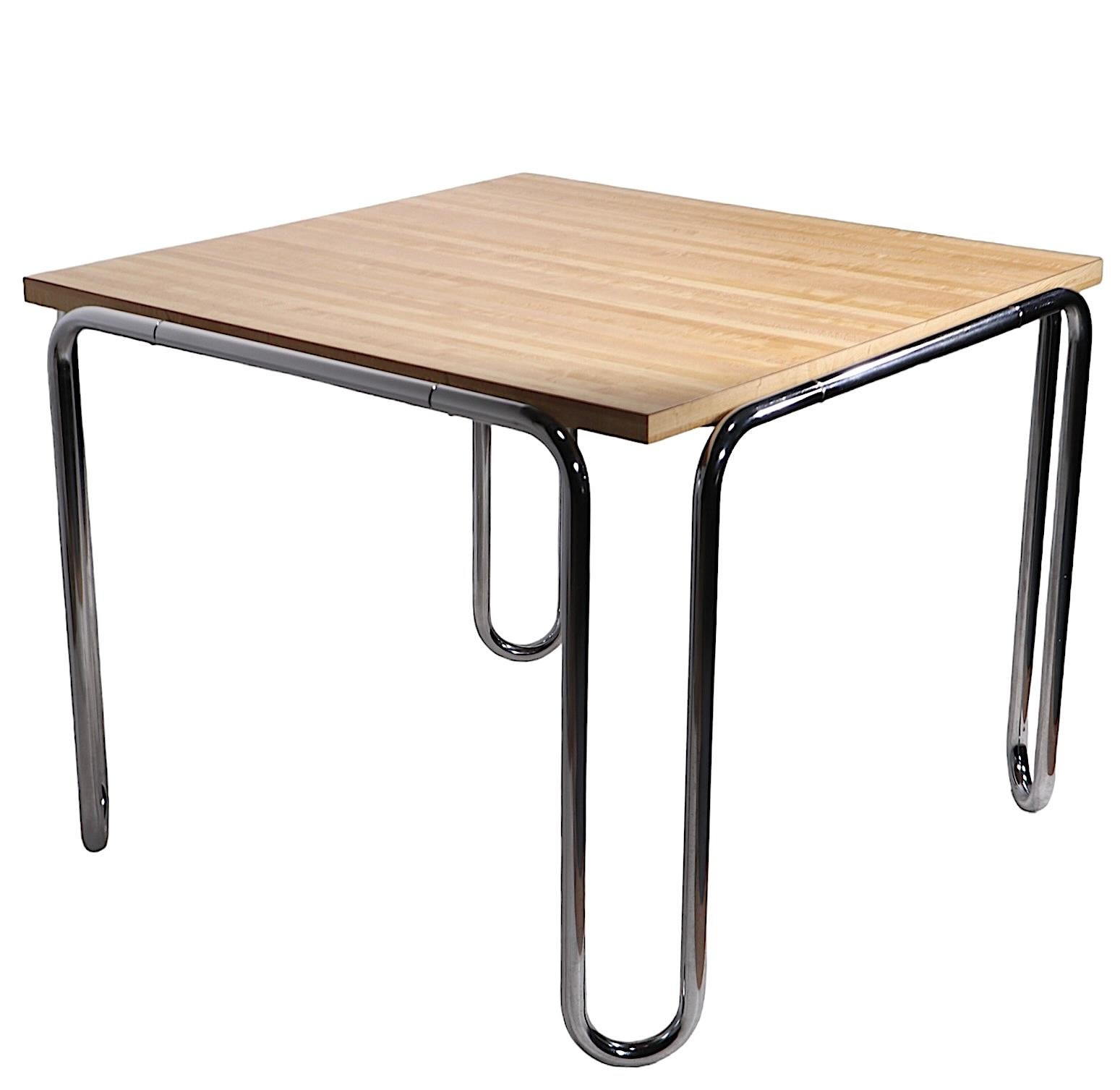 Marcel Breuer B10 Tubular Chrome Dining Table 3