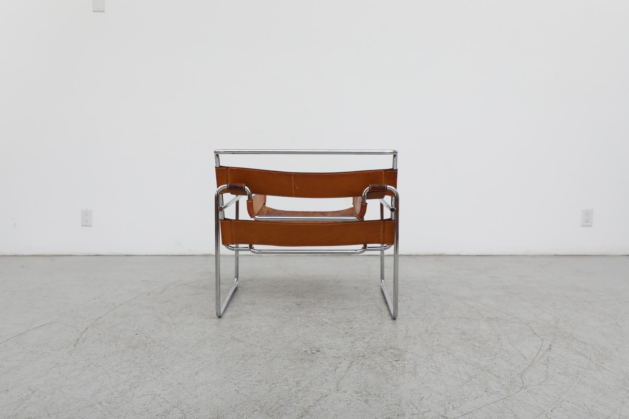 Marcel Breuer B3 Wassily Chair for Gavina, 1960's In Good Condition For Sale In Los Angeles, CA