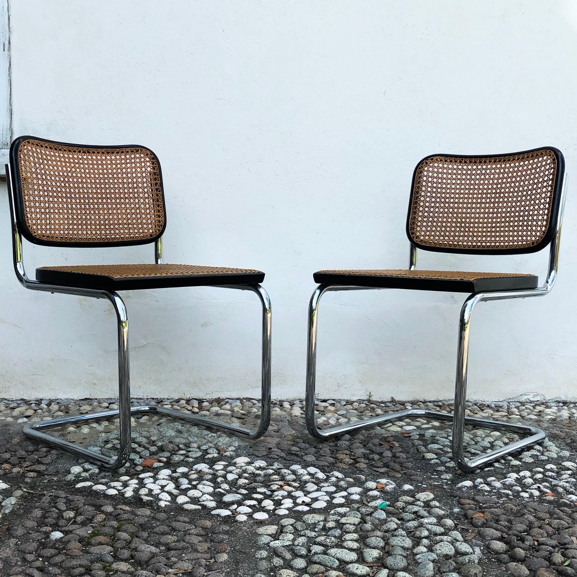 Marcel Breuer B32 Cesca Dining Room Chairs for Gavina Knoll, 1963, Set of 4 For Sale 4