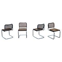 Marcel Breuer B32 Cesca Dining Room Chairs for Gavina Knoll, 1963, Set of 4