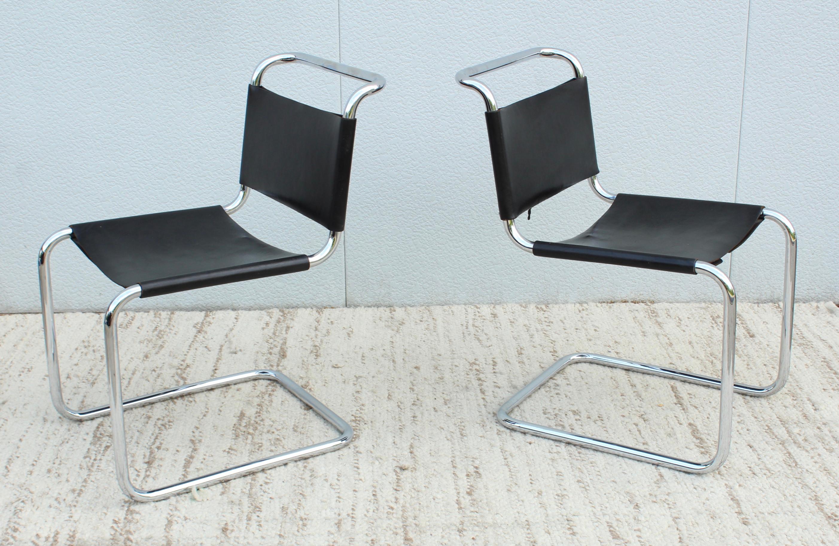 Late 20th Century Marcel Breuer B33 Side Chairs