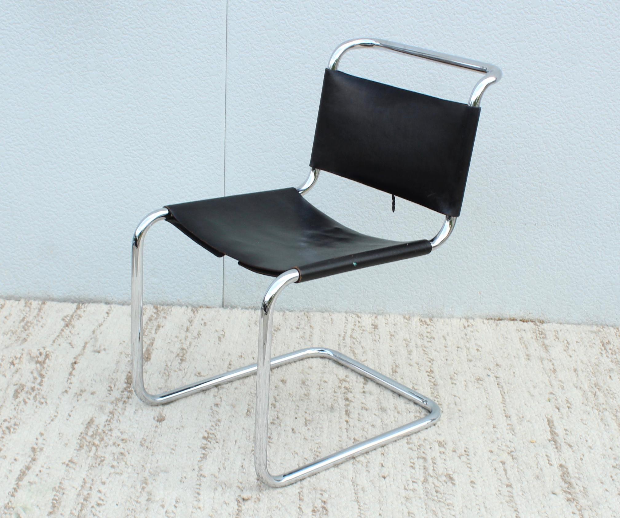 Leather Marcel Breuer B33 Side Chairs