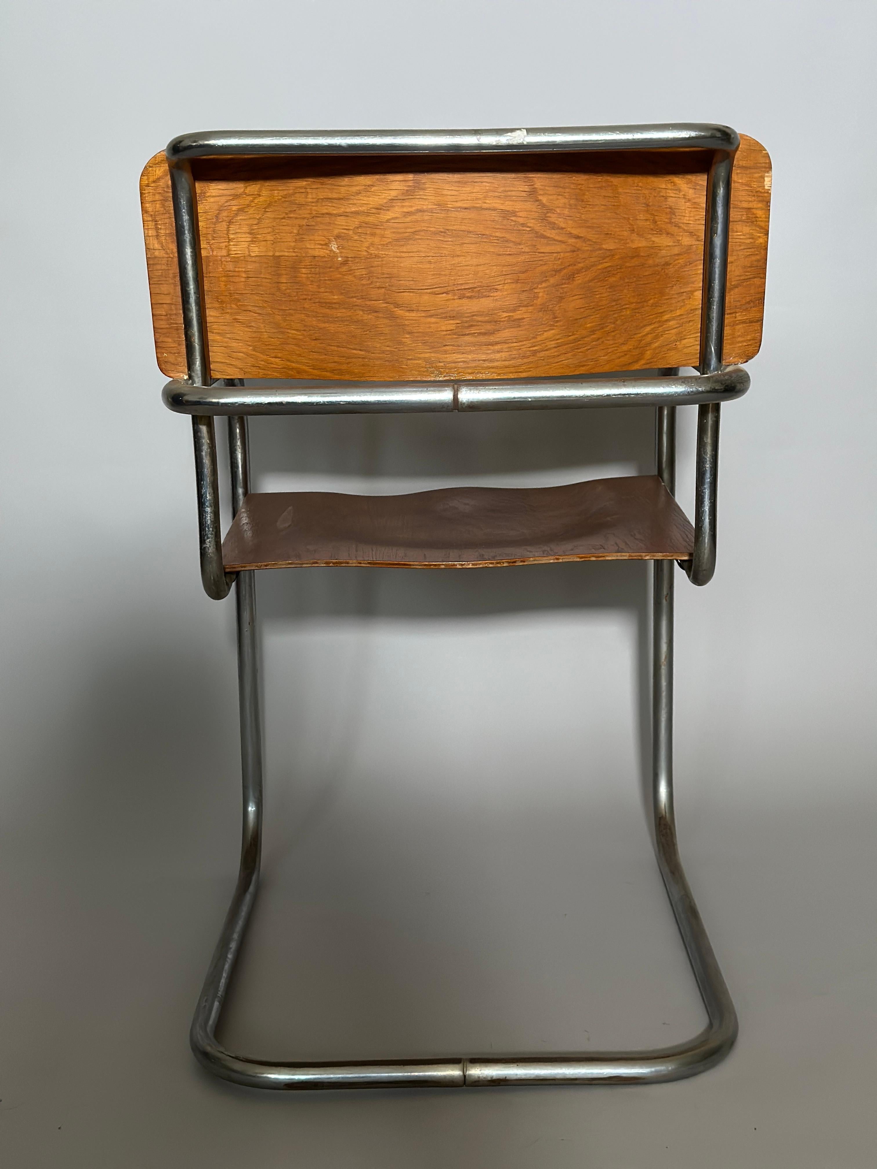 Formica Marcel Breuer b34 Chair 1930s For Sale