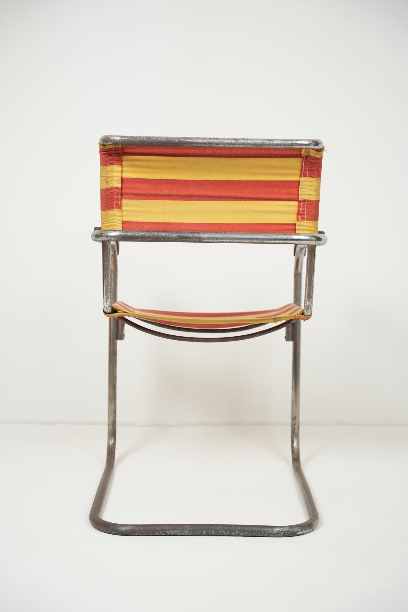 Chrome Marcel Breuer B34 Chair 1930s For Sale