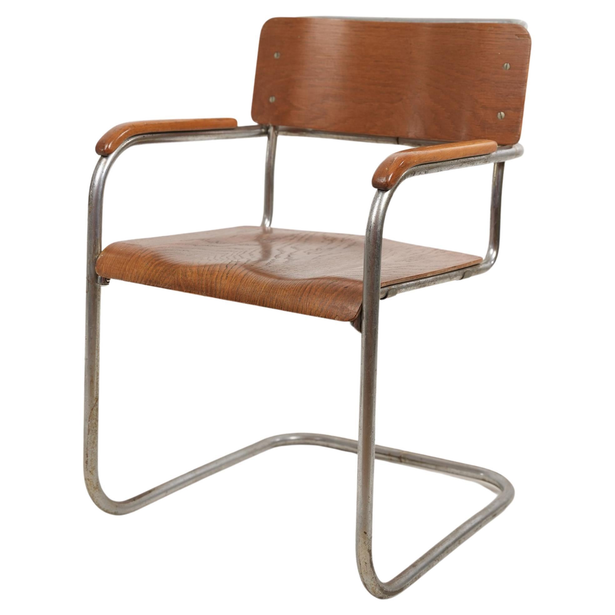 Fauteuil tubulaire B34 Marcel Breuer, années 1930 en vente