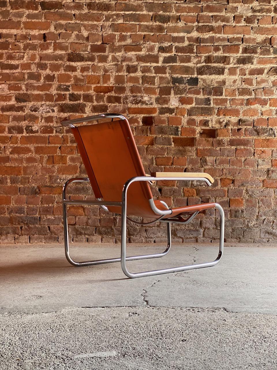 Bauhaus Marcel Breuer B35 Lounge Chair Armchair Thonet, circa 1930s