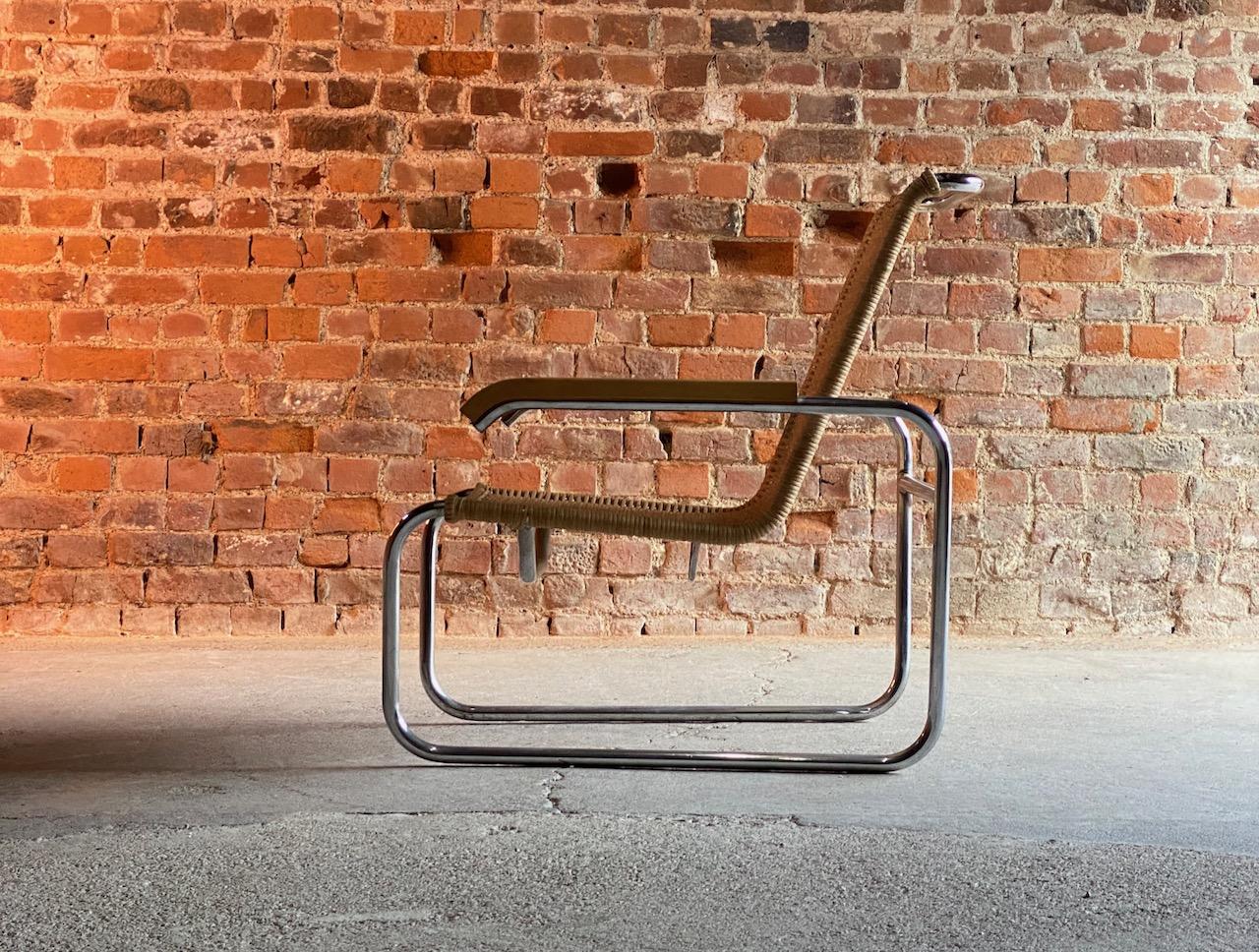 German Marcel Breuer B35 Lounge Chair Armchair Thonet, circa 1940s For Sale