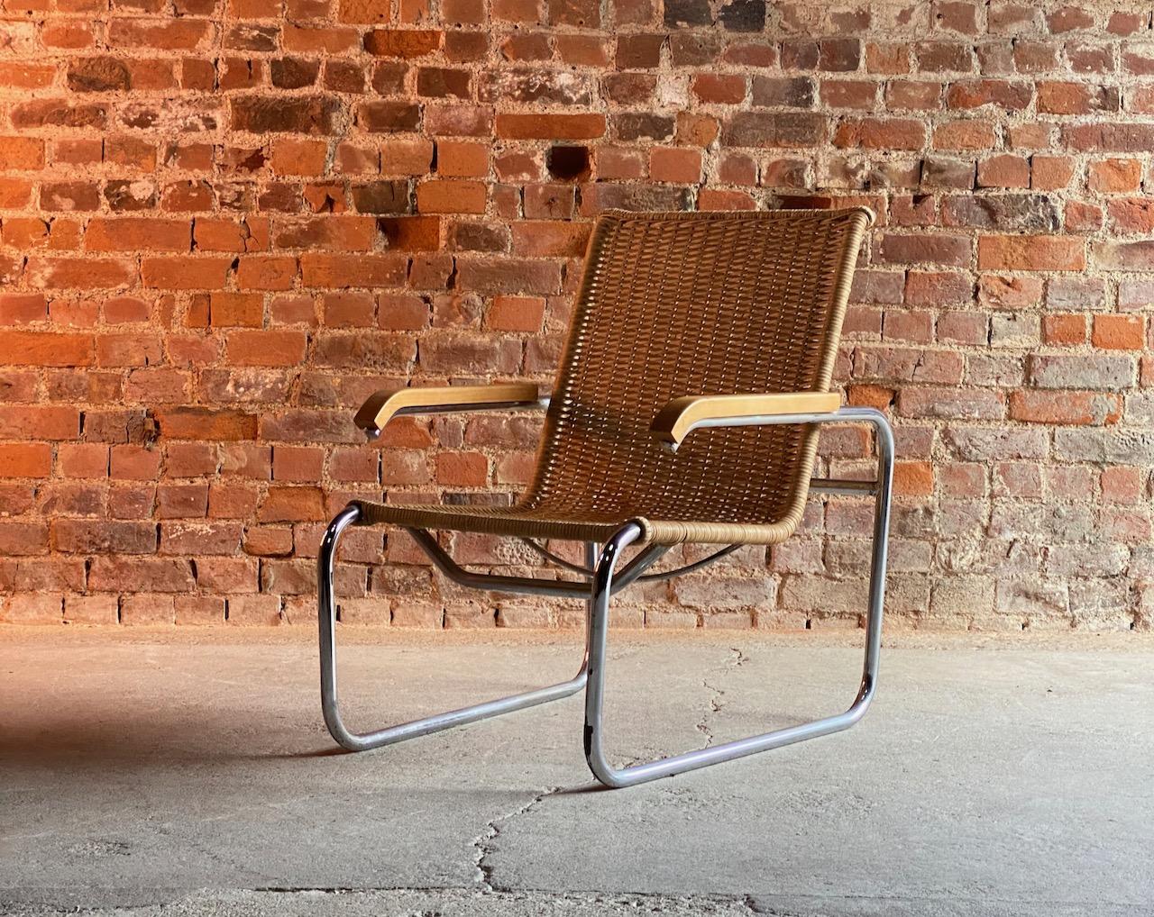 Marcel Breuer B35 Lounge Chair Armchair Thonet, circa 1940s In Good Condition For Sale In Longdon, Tewkesbury