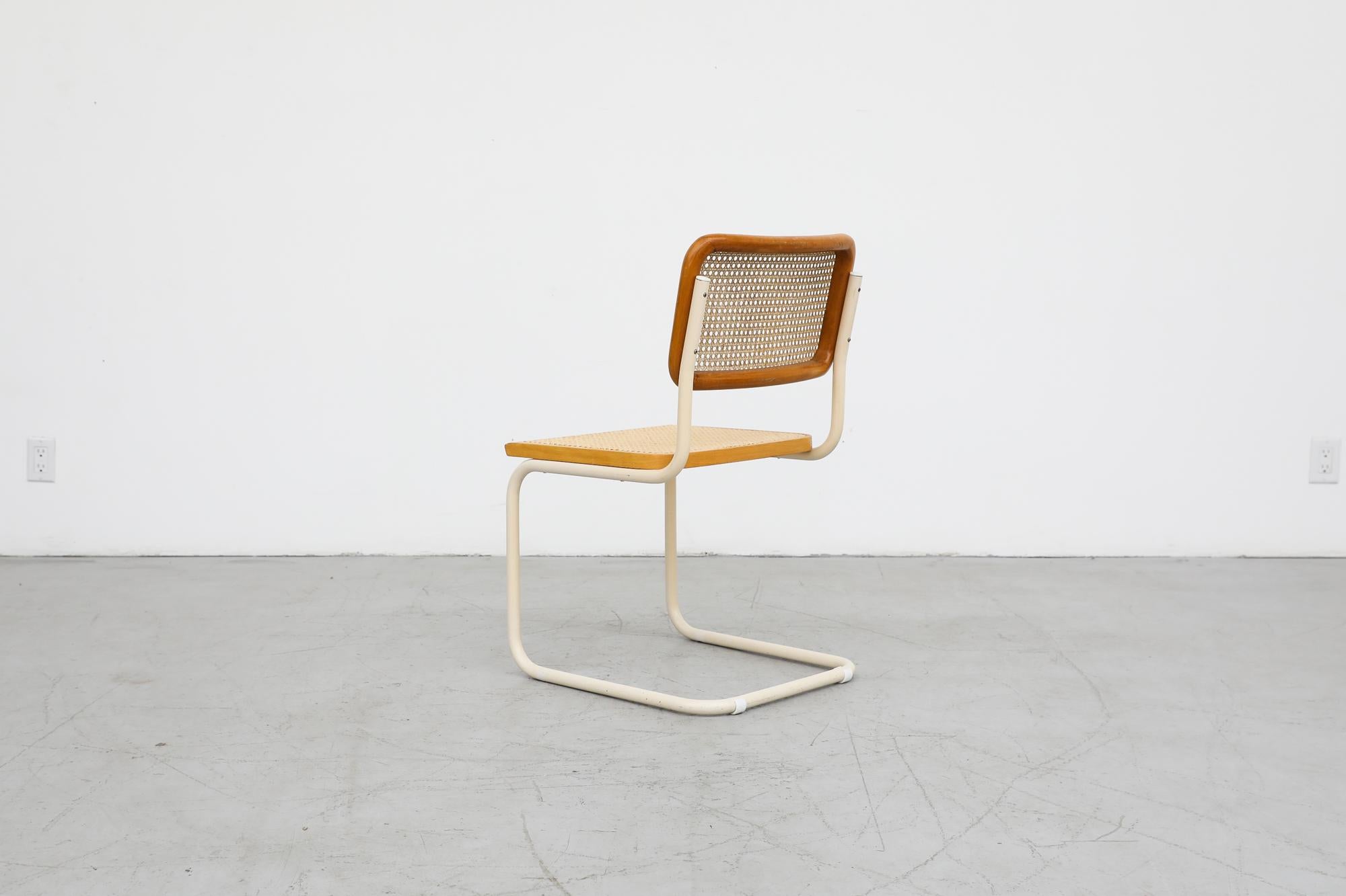 Italian Marcel Breuer B64 Design Cesca Side Chair by Gavina, circa 1960
