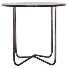 Mesita auxiliar Marcel Breuer B9c en azul original, de acero tubular, década de 1930