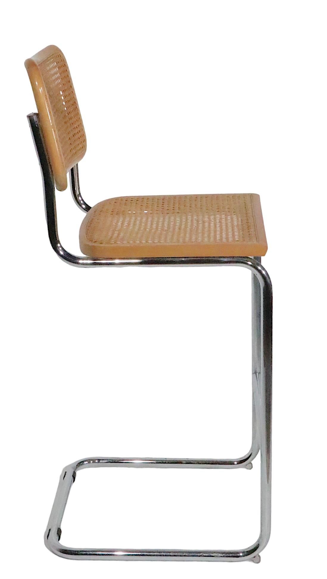 Marcel Breuer Bar Height Cesca Stool Made in Italy, circa 1970s 5