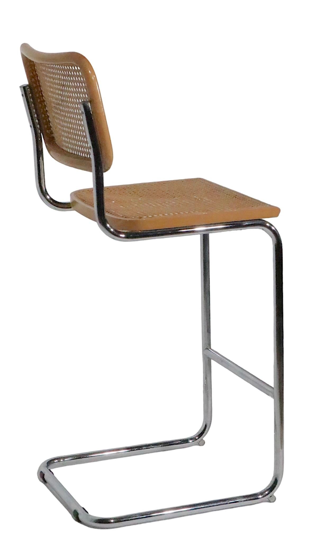 Marcel Breuer Bar Height Cesca Stool Made in Italy, circa 1970s 6