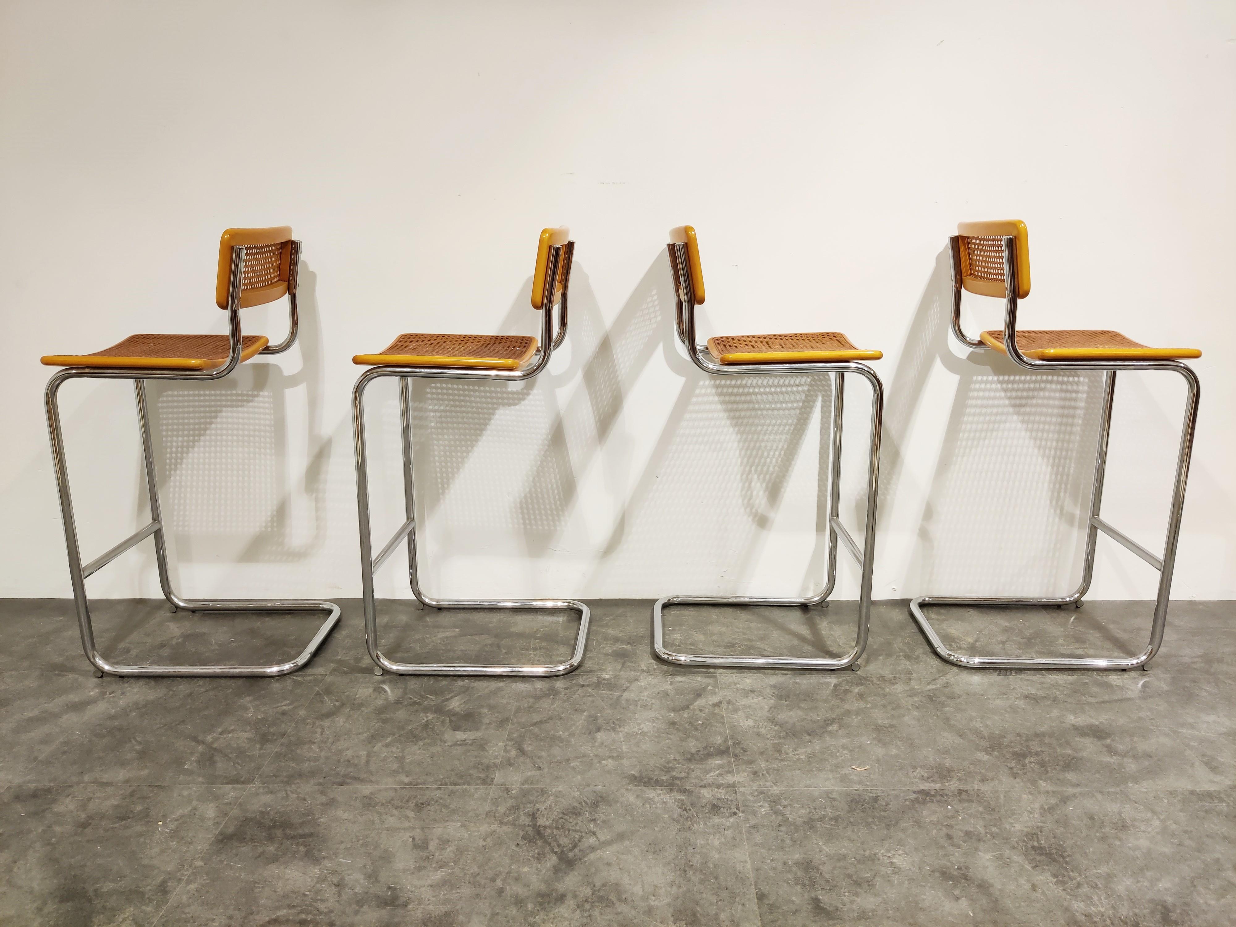 Italian Marcel Breuer Bar Stools by Cidue, 1970s