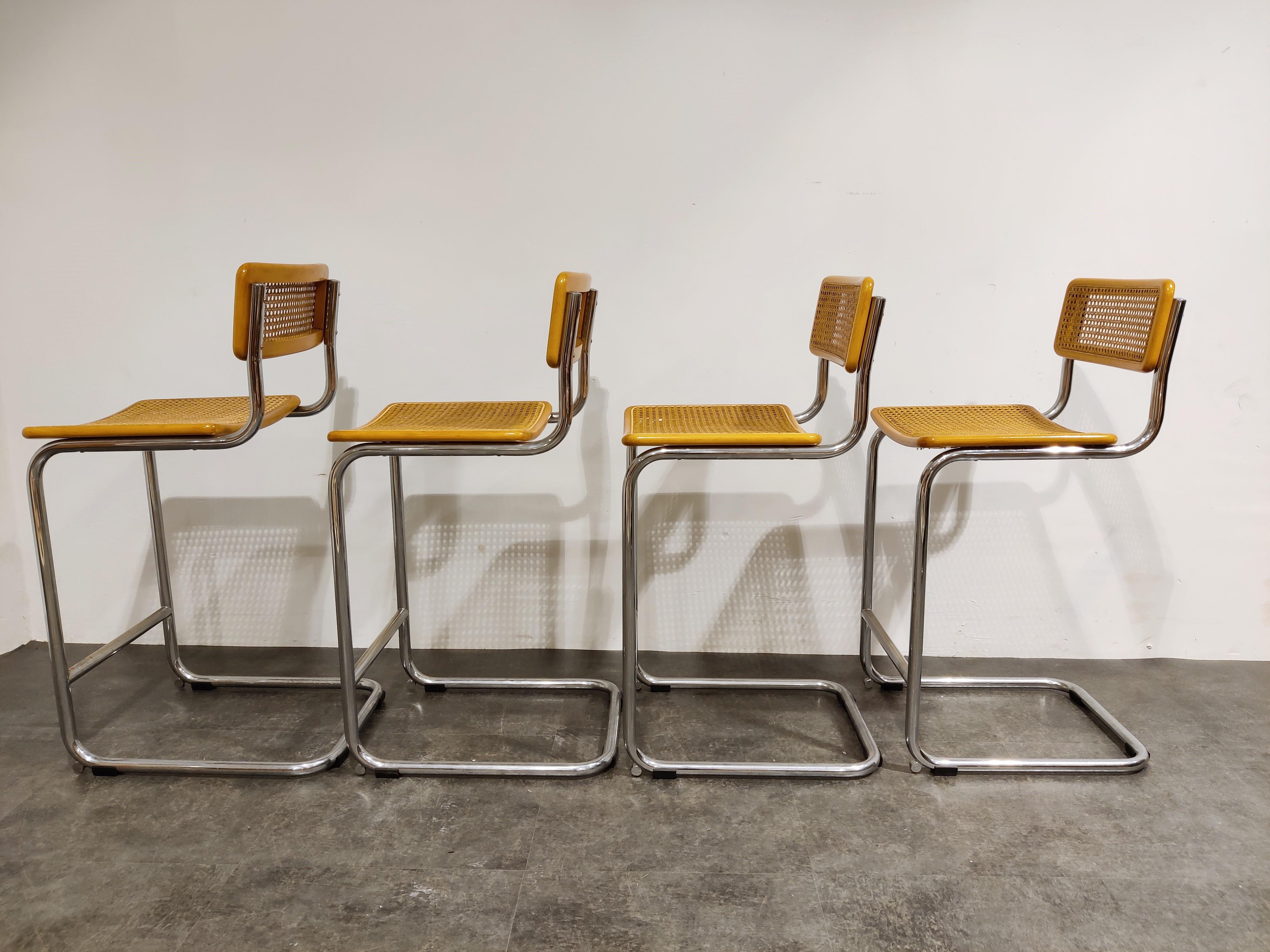 Late 20th Century Marcel Breuer Bar Stools by Cidue, 1970s