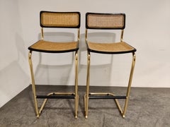 Marcel Breuer Bar Stools by Cidue, Set of 2, 1970s
