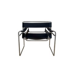 Marcel Breuer Bauhaus Black Model B3 Wassily Armchair for Gavina, 1969, Set of 6