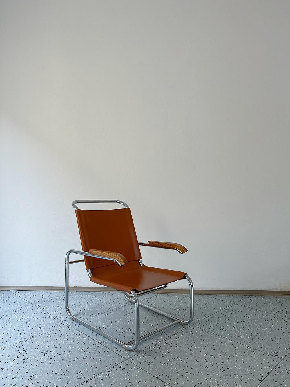German Marcel Breuer Bauhaus Cantilever Lounge Chair Model B35, 1970s
