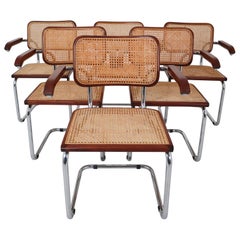 Marcel Breuer Bauhaus "Cesca" Armchairs, Manufactured in Italy