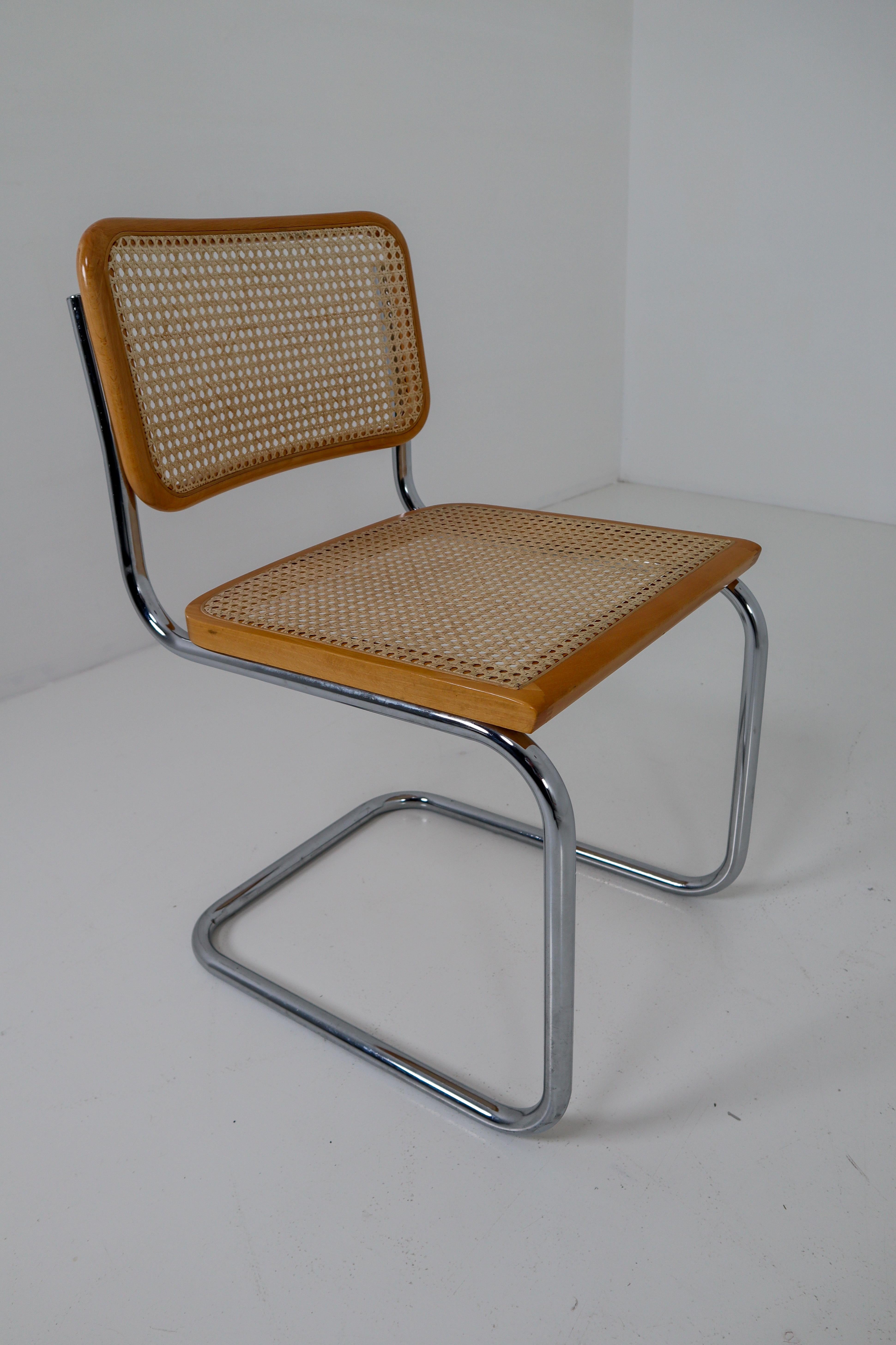 Wicker Marcel Breuer Bauhaus Cesca Dining Room Chairs, 1970s, Set of 24