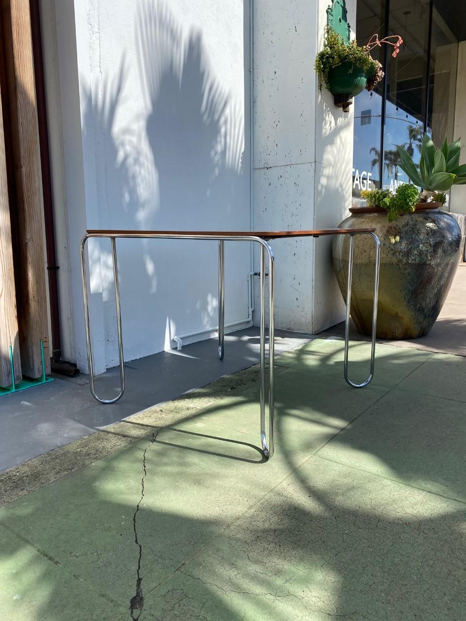 Mid-Century Modern Marcel Breuer Bauhaus Tubular Steel Dining Table, Germany, 1960s For Sale