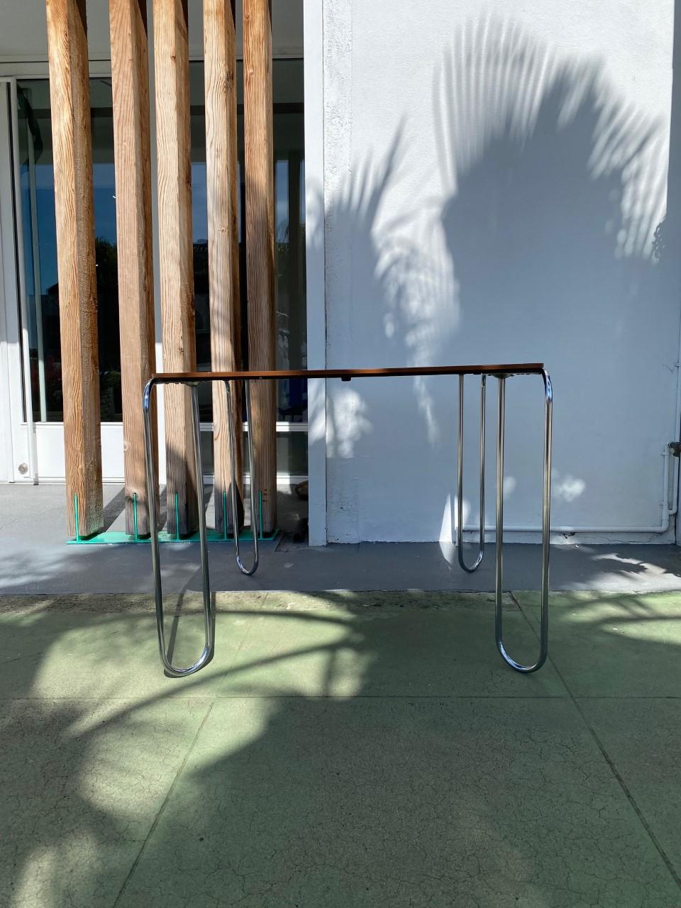 Moulage Table de salle à manger Bauhaus en acier tubulaire Marcel Breuer, Allemagne, années 1960 en vente
