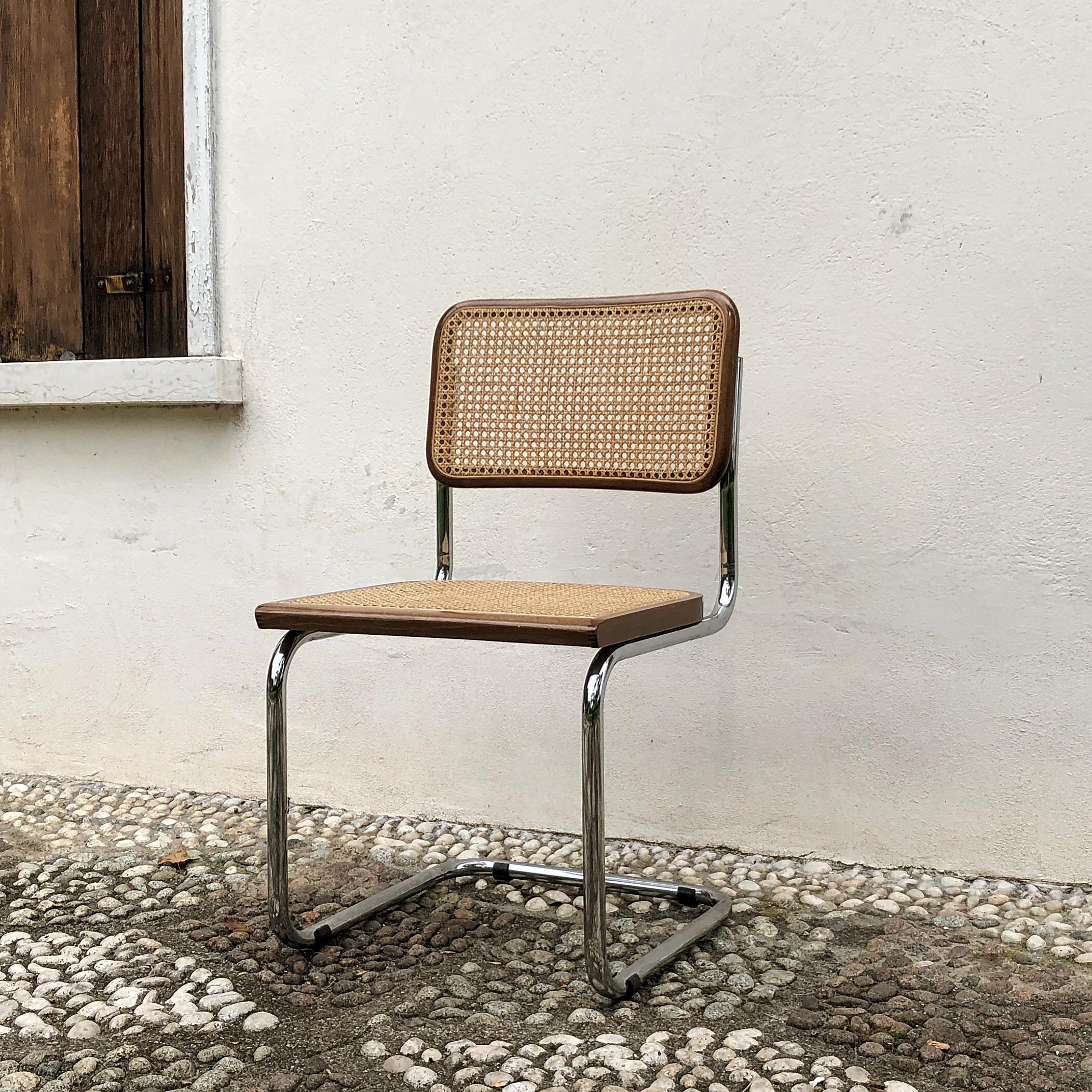 Marcel Breuer Bauhaus Wien Straw B32 Cesca Dining Room Chairs, 1970s, Set of 6 For Sale 10