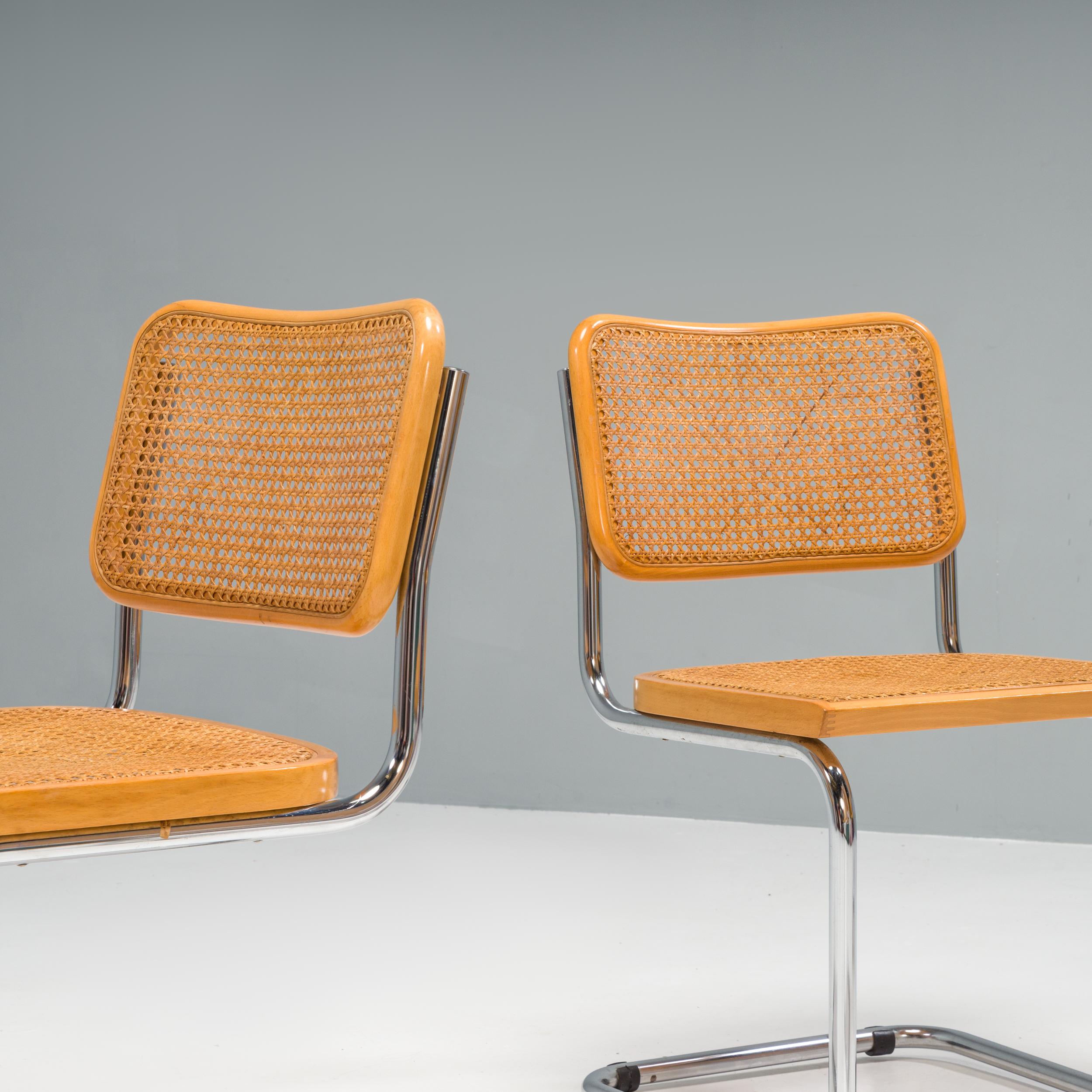 Marcel Breuer by Knoll Cane Cesca Chairs, Set of 4 In Good Condition In London, GB